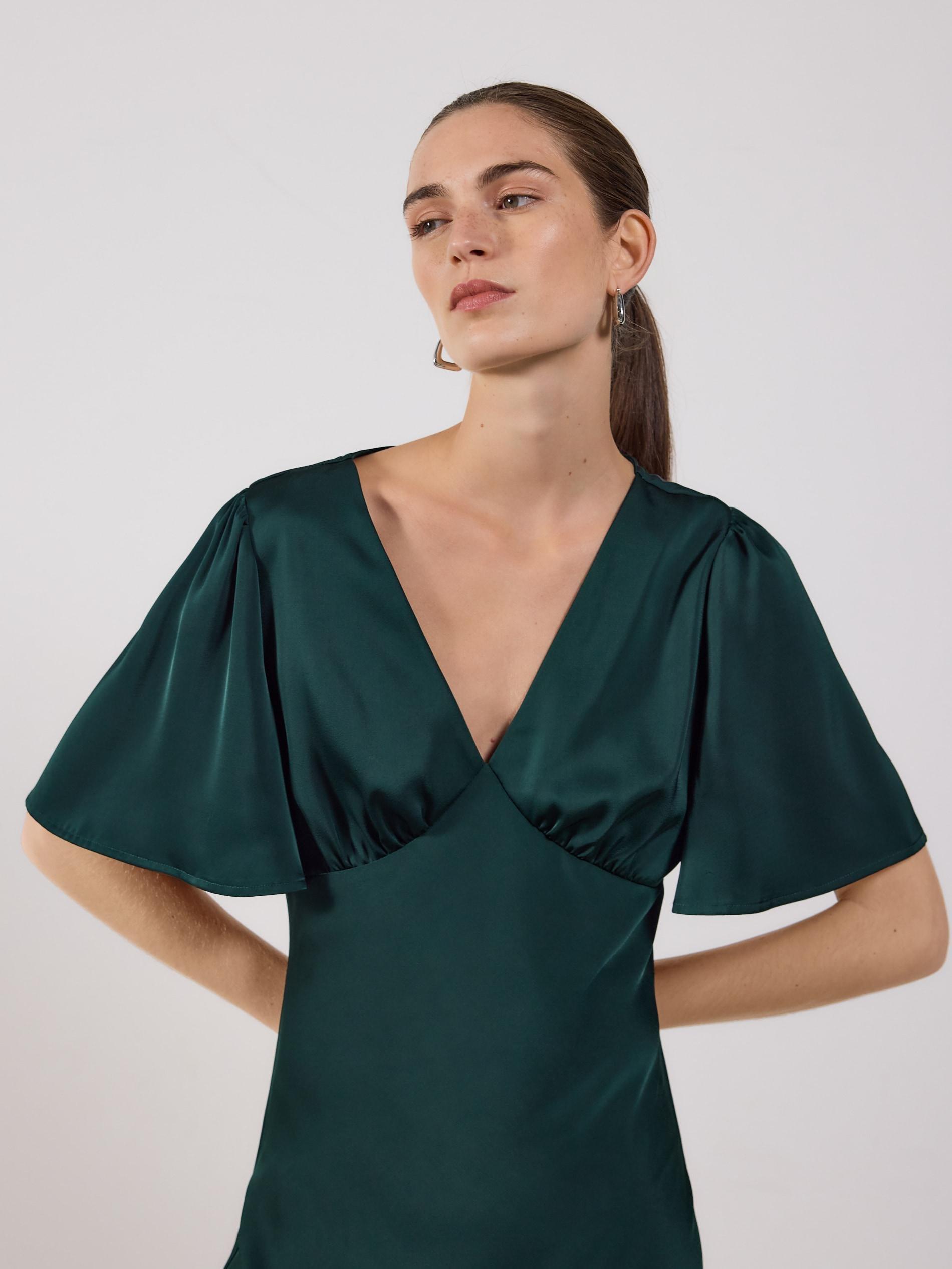 Green Maxi Dress, Khaki, large image number 1