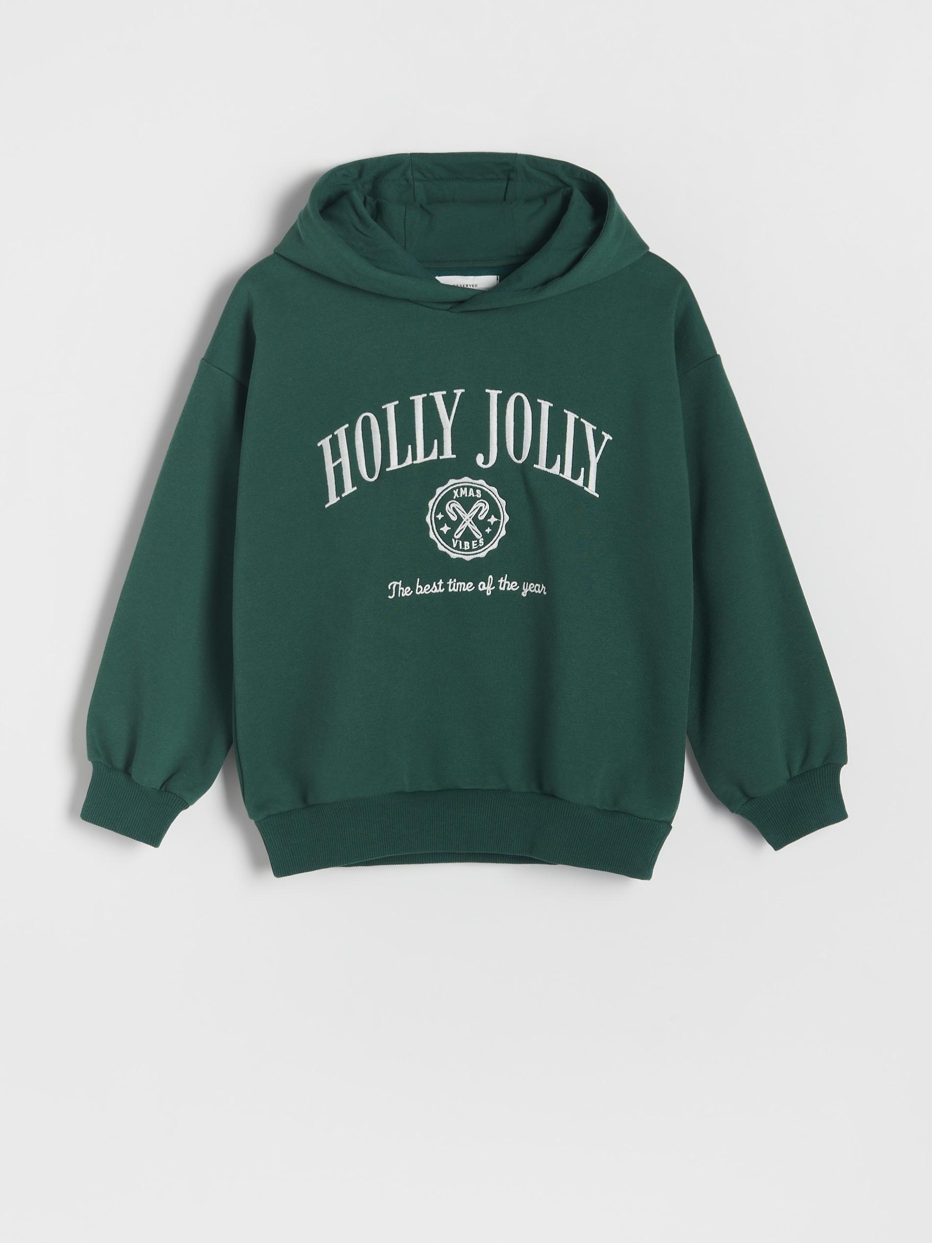 Green Christmas Hoodie, Kids Boys, , large image number 4