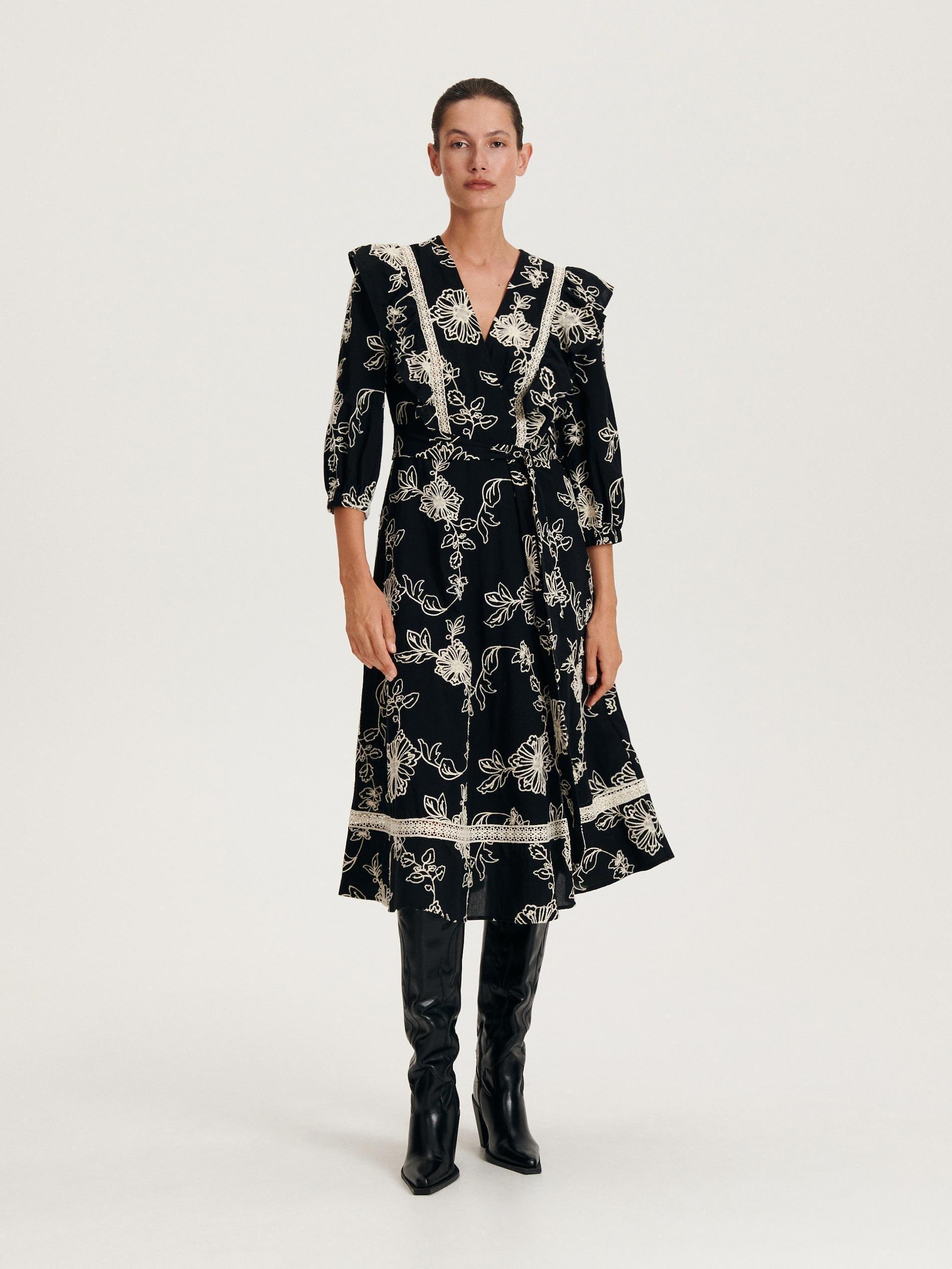 Multicolour V-Neck Dress, , large image number 0