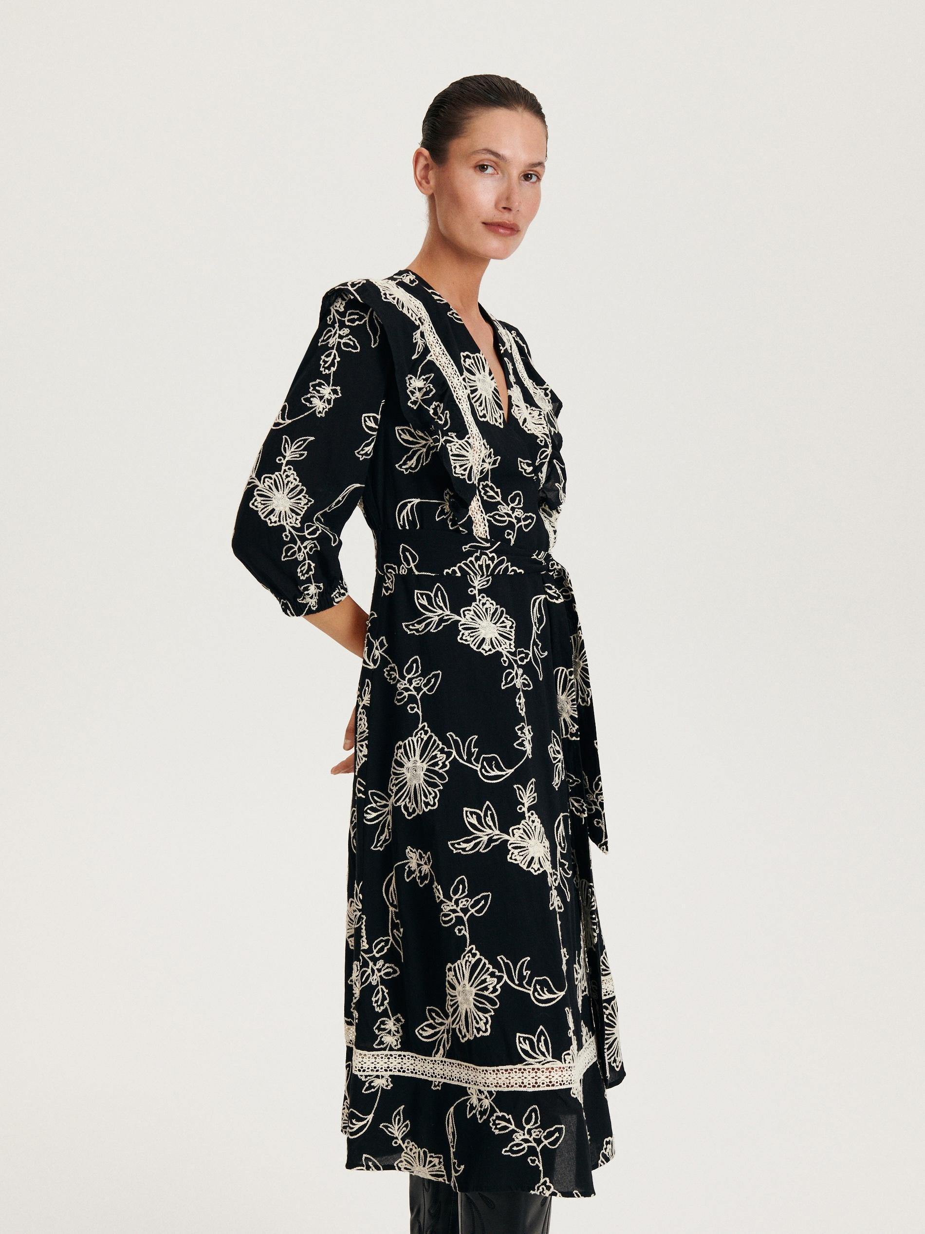 Multicolour V-Neck Dress, , large image number 1