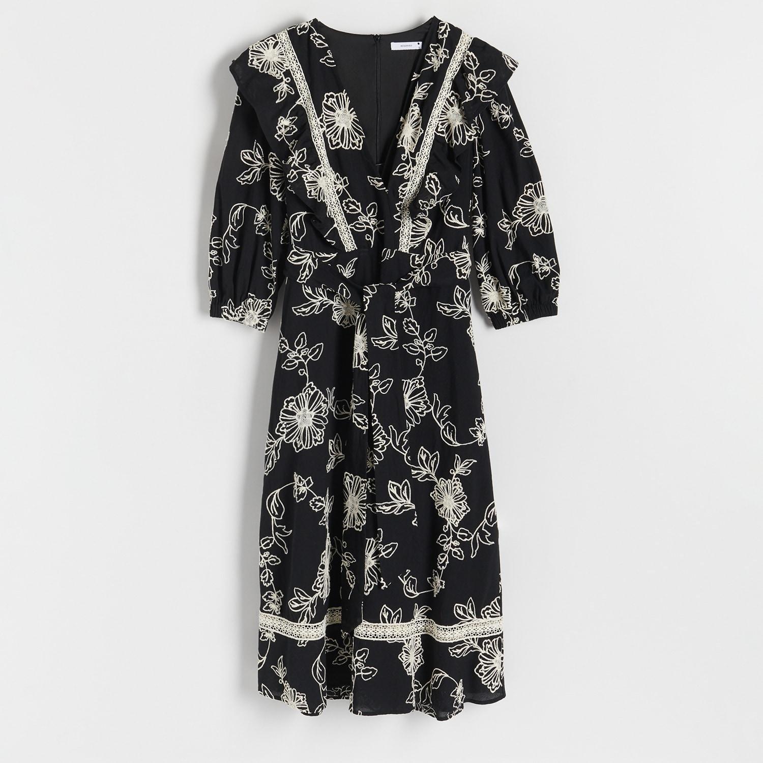 Multicolour V-Neck Dress, , large image number 4