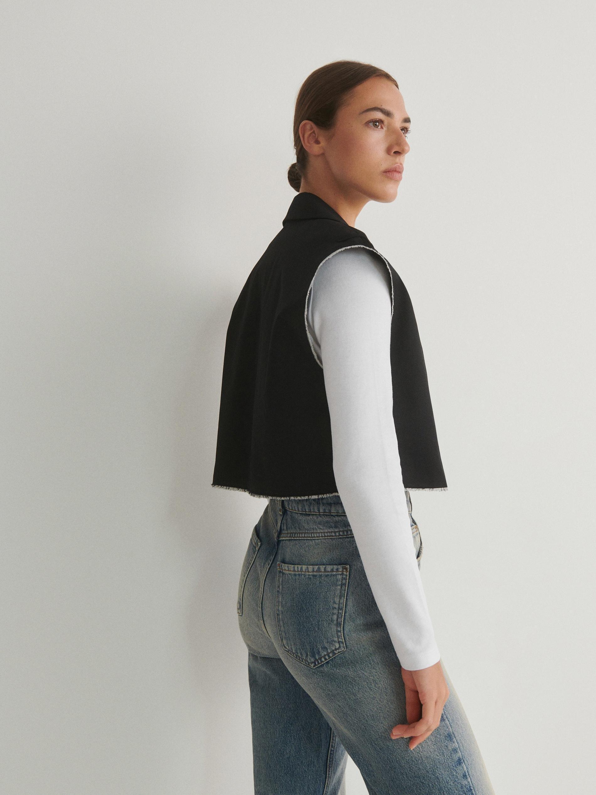 Reserved - Black Cropped Vest