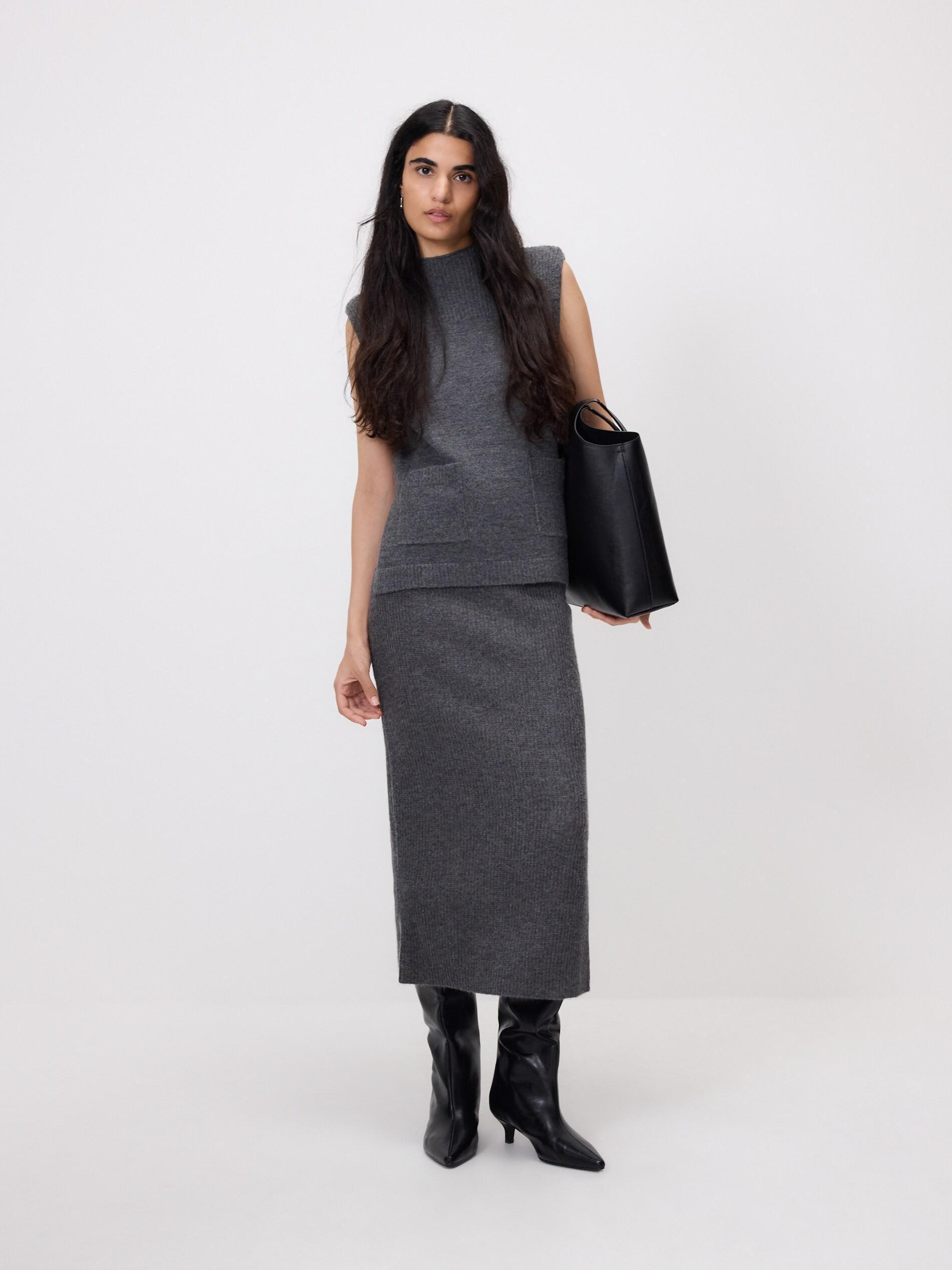 Grey Waistcoat With Pockets, Grey, large image number 3