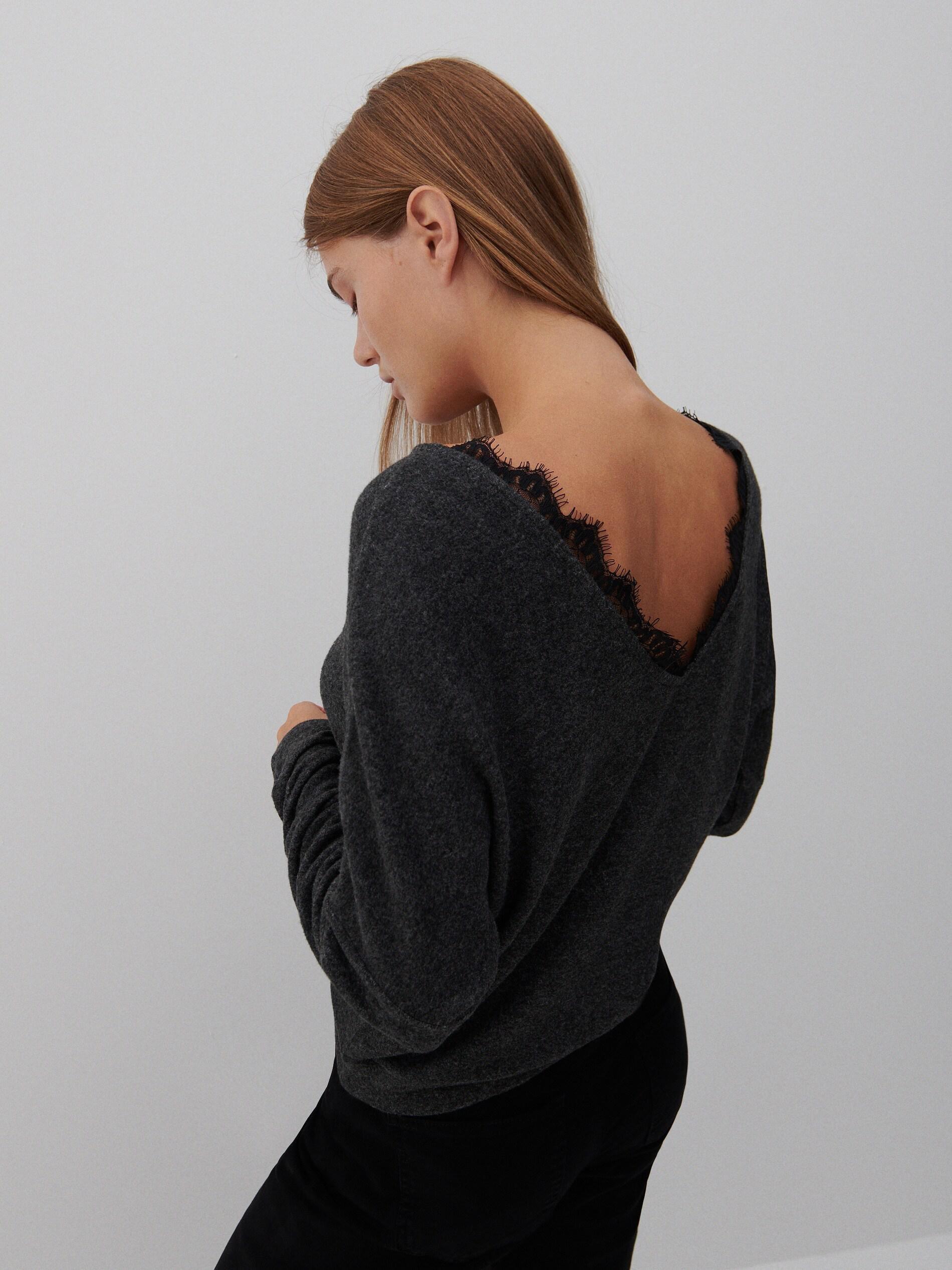 Dark Grey Viscose Rich Blouse, Women, , large image number 0