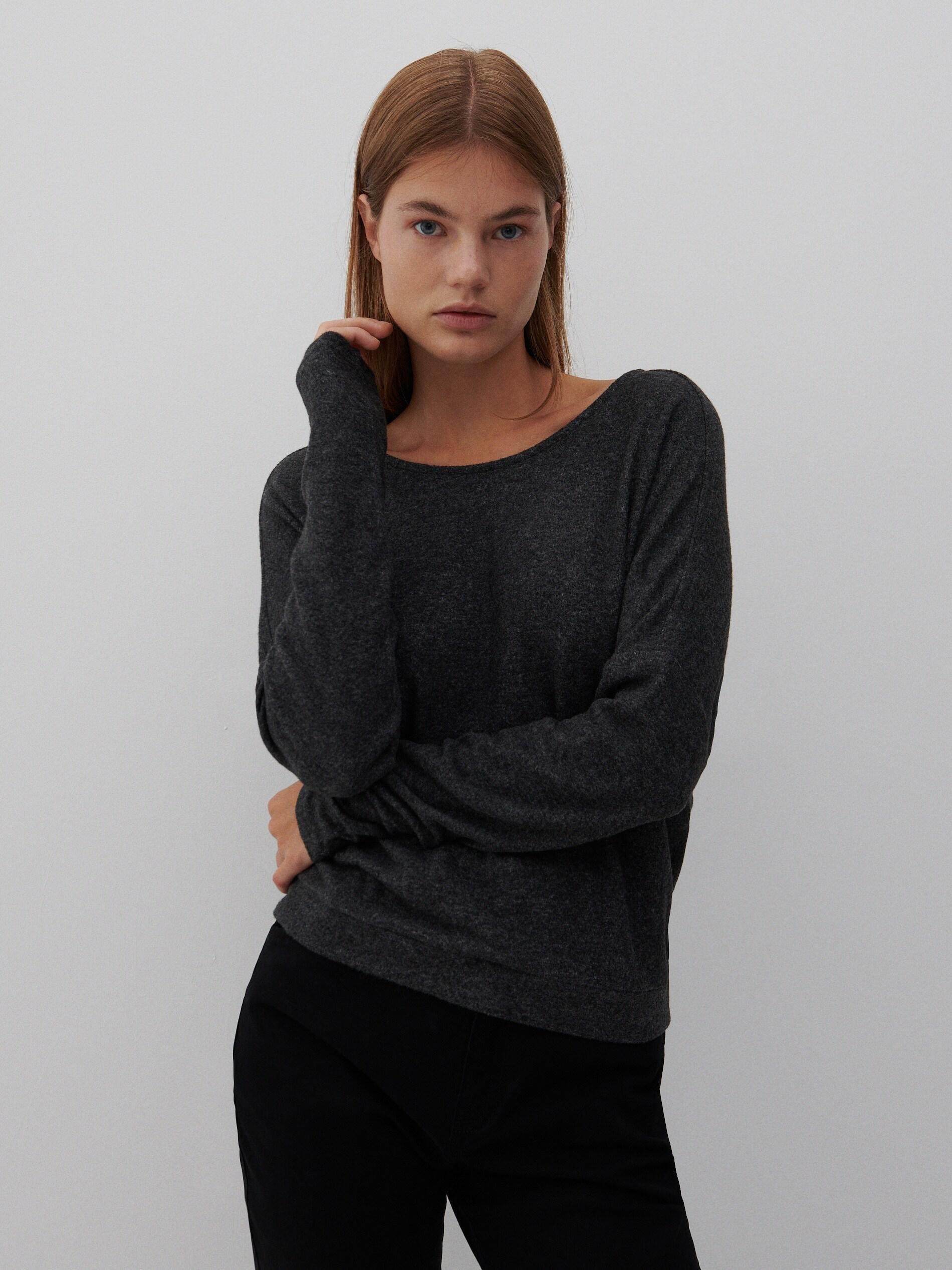 Dark Grey Viscose Rich Blouse, Women, , large image number 1