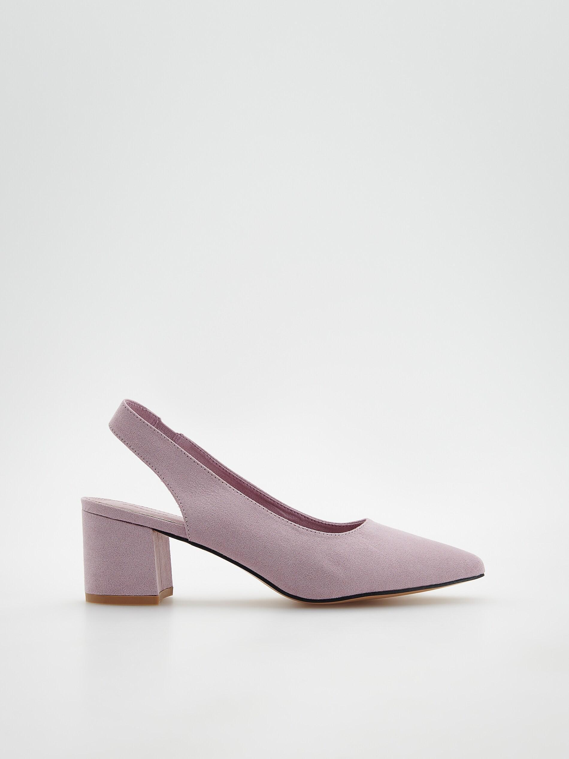 Purple Block Heel Pumps, , large image number 0