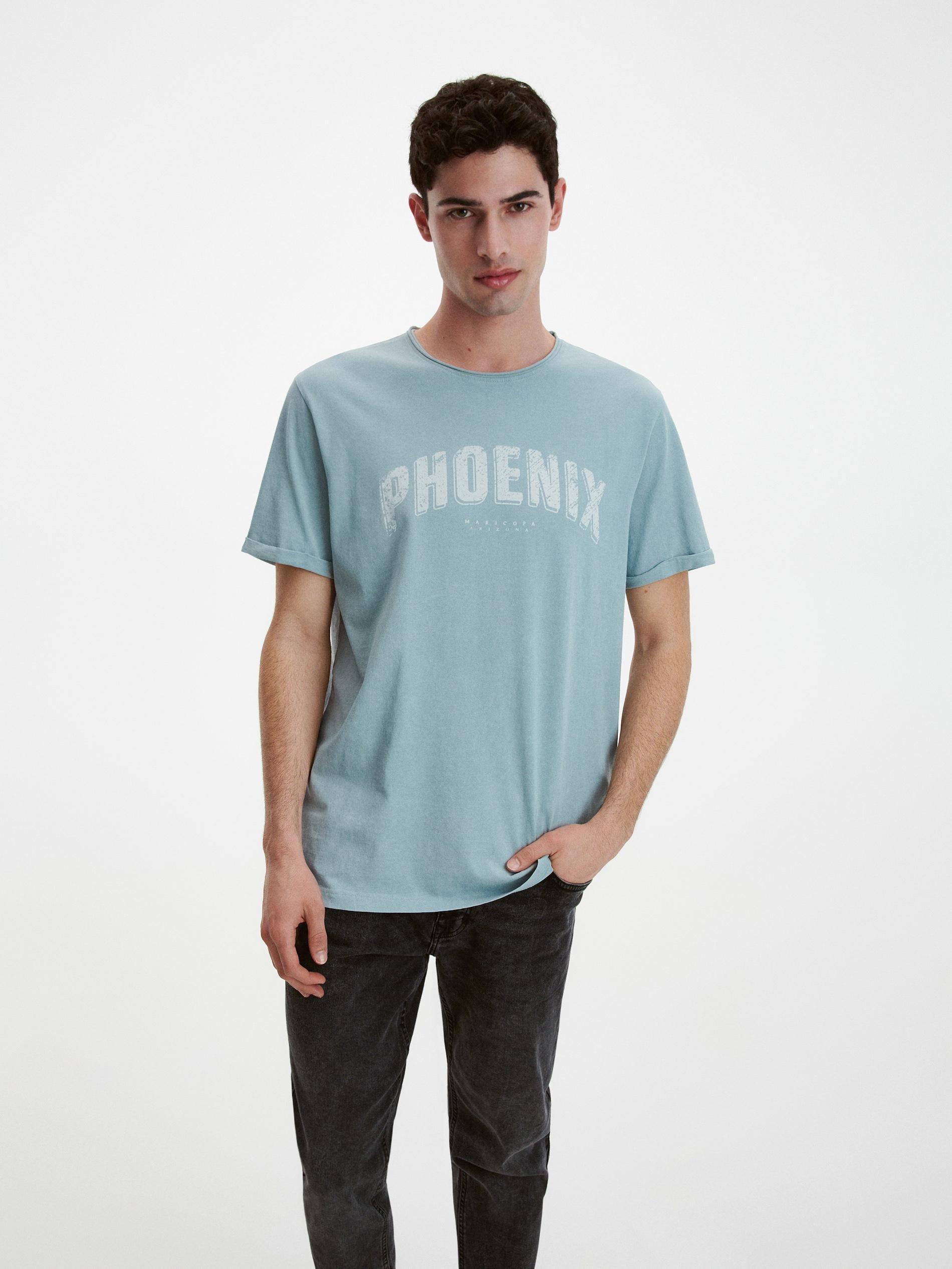 Blue Printed T-Shirt, , large image number 0