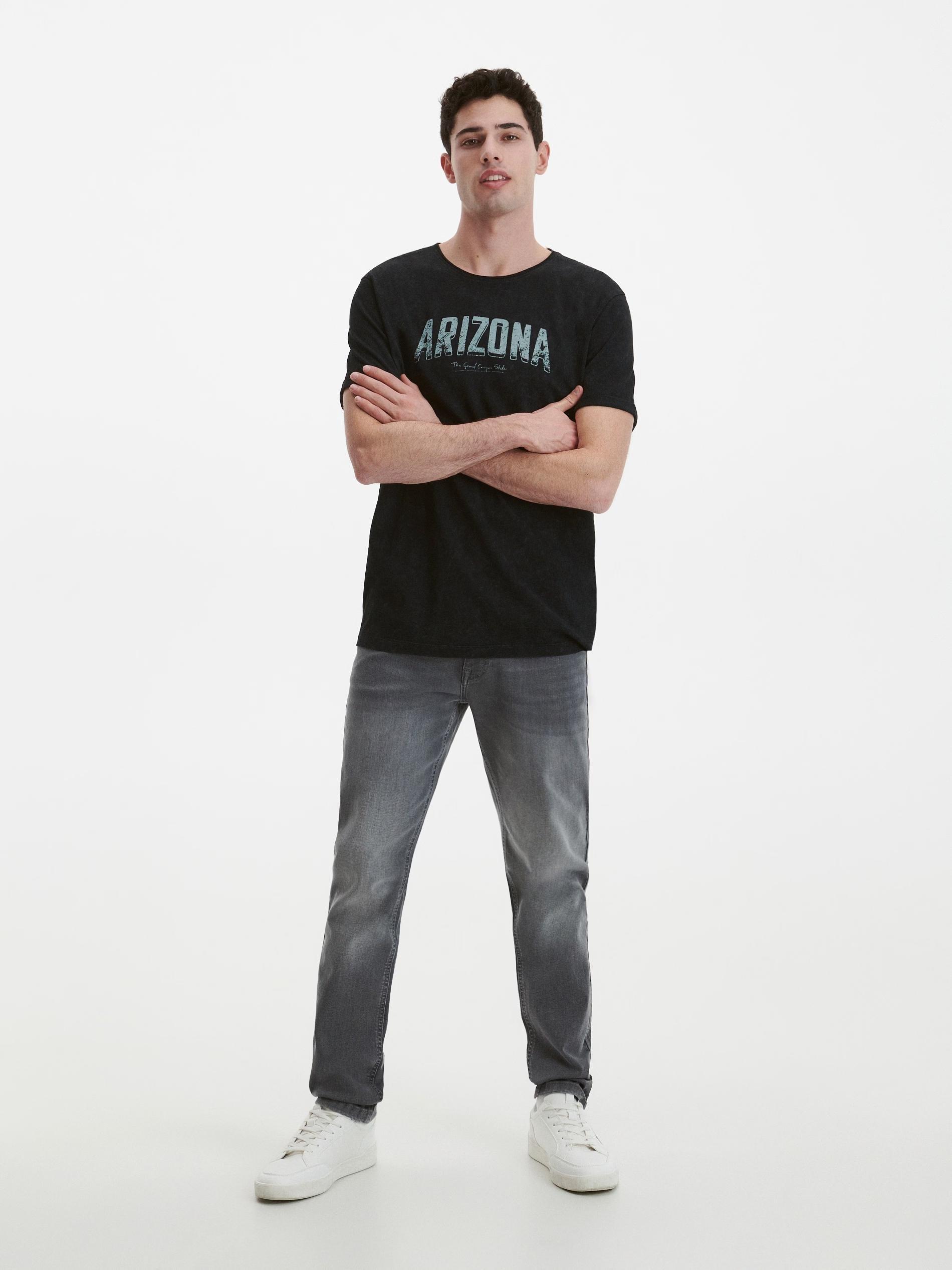Black Printed Regular T-Shirt, , large image number 0