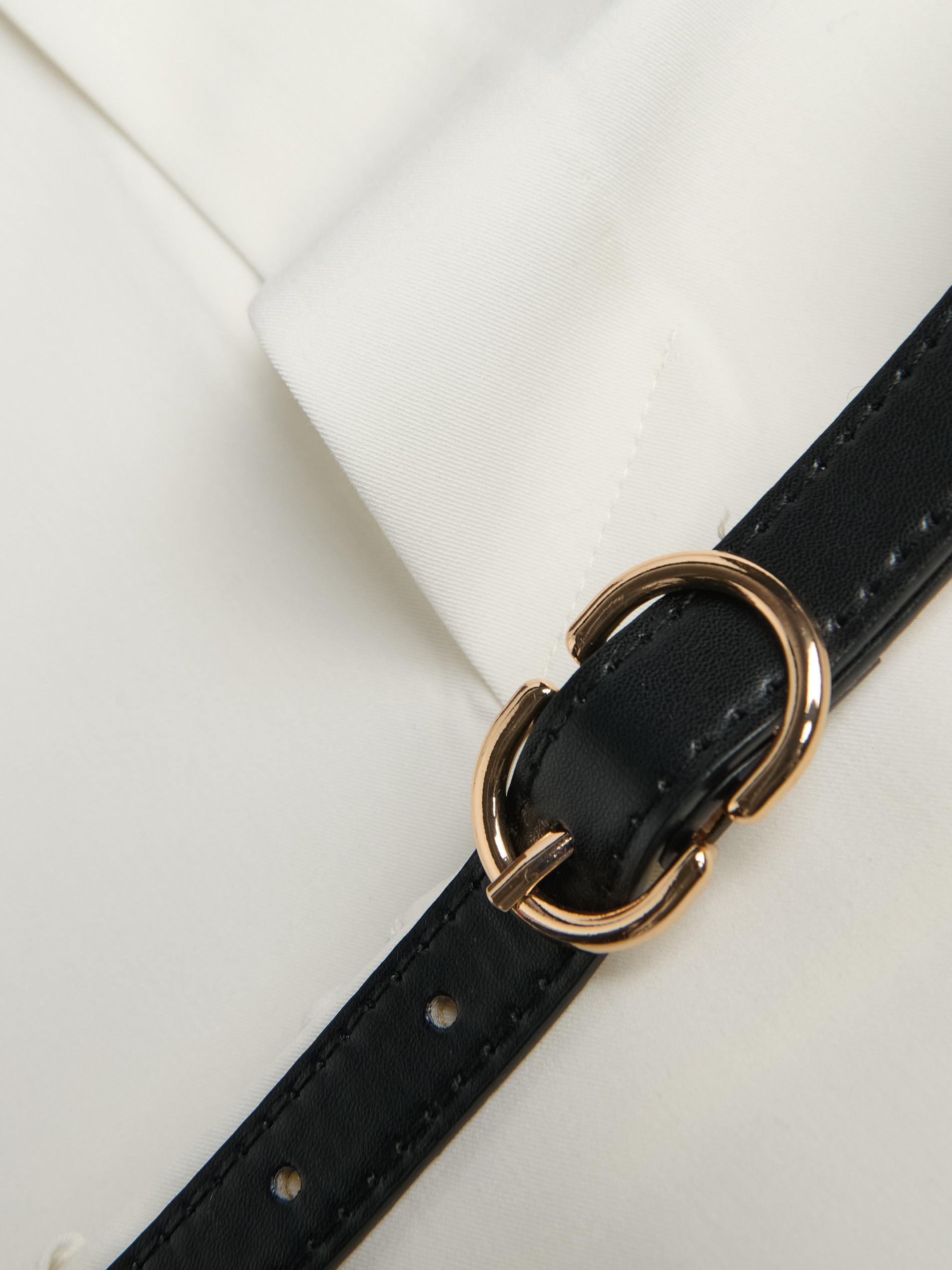 White Skirt With Belt, White, large image number 4