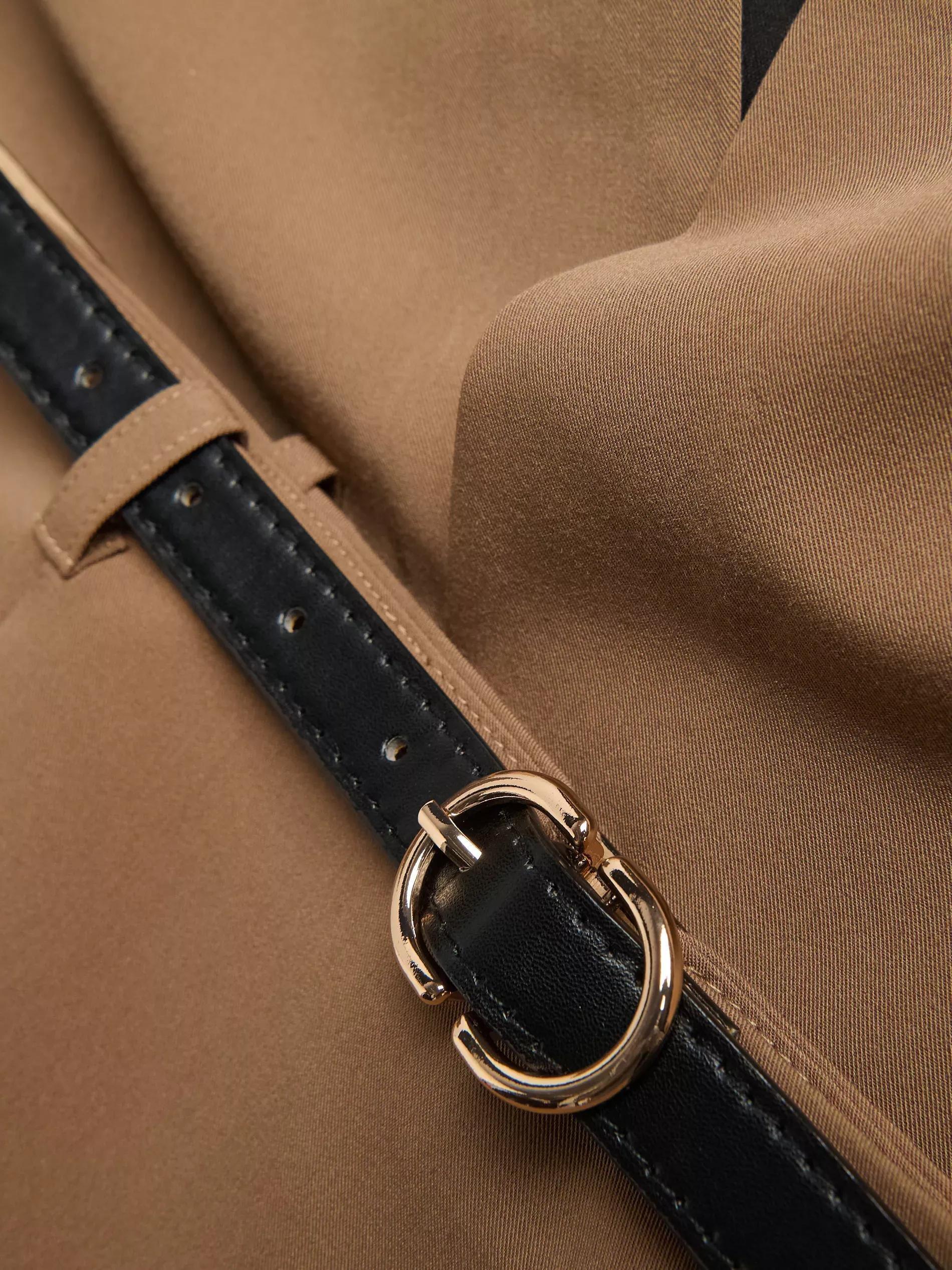 Beige Skirt With Belt, Beige, large image number 1