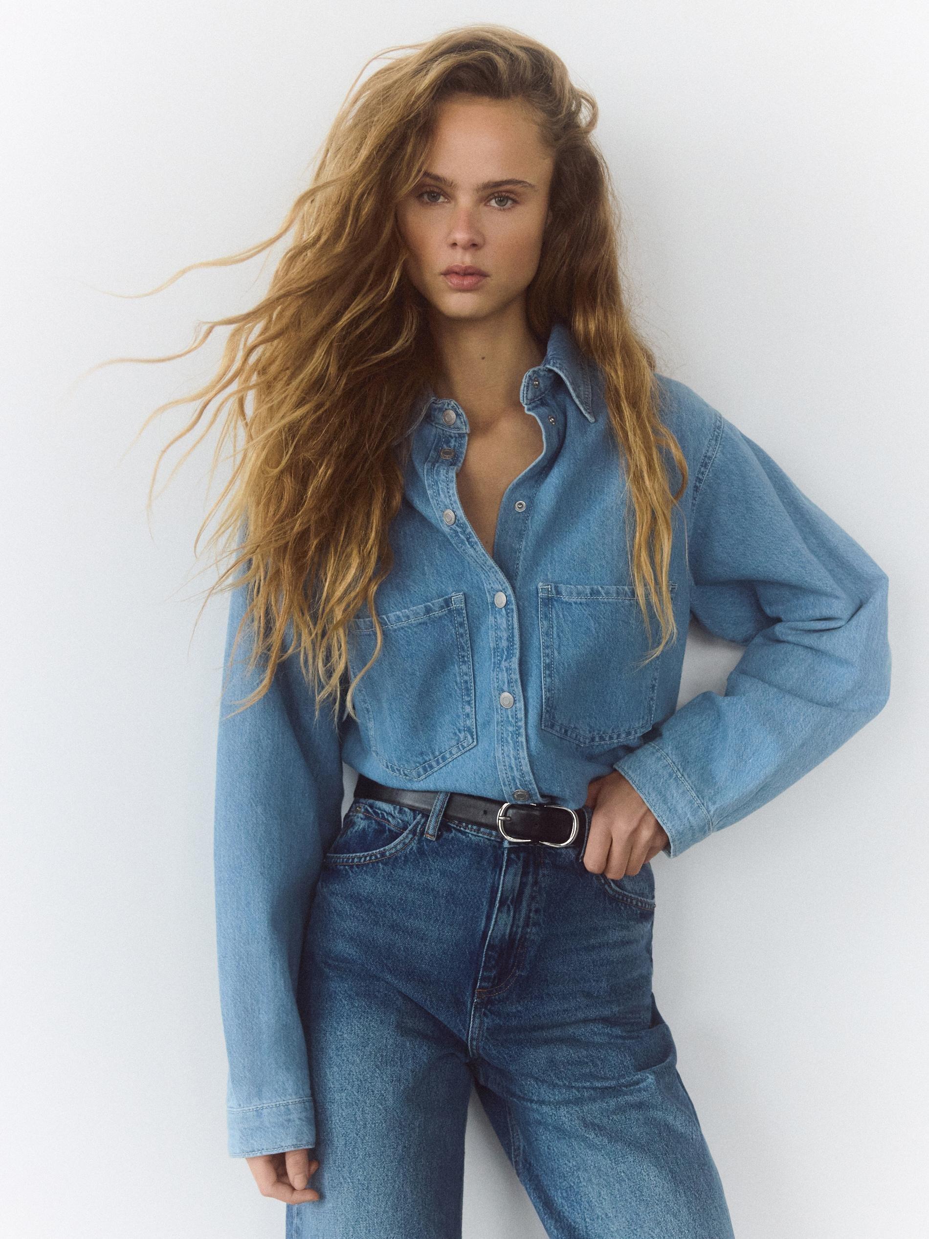 Blue Wide-leg jeans, Blue, large image number 0