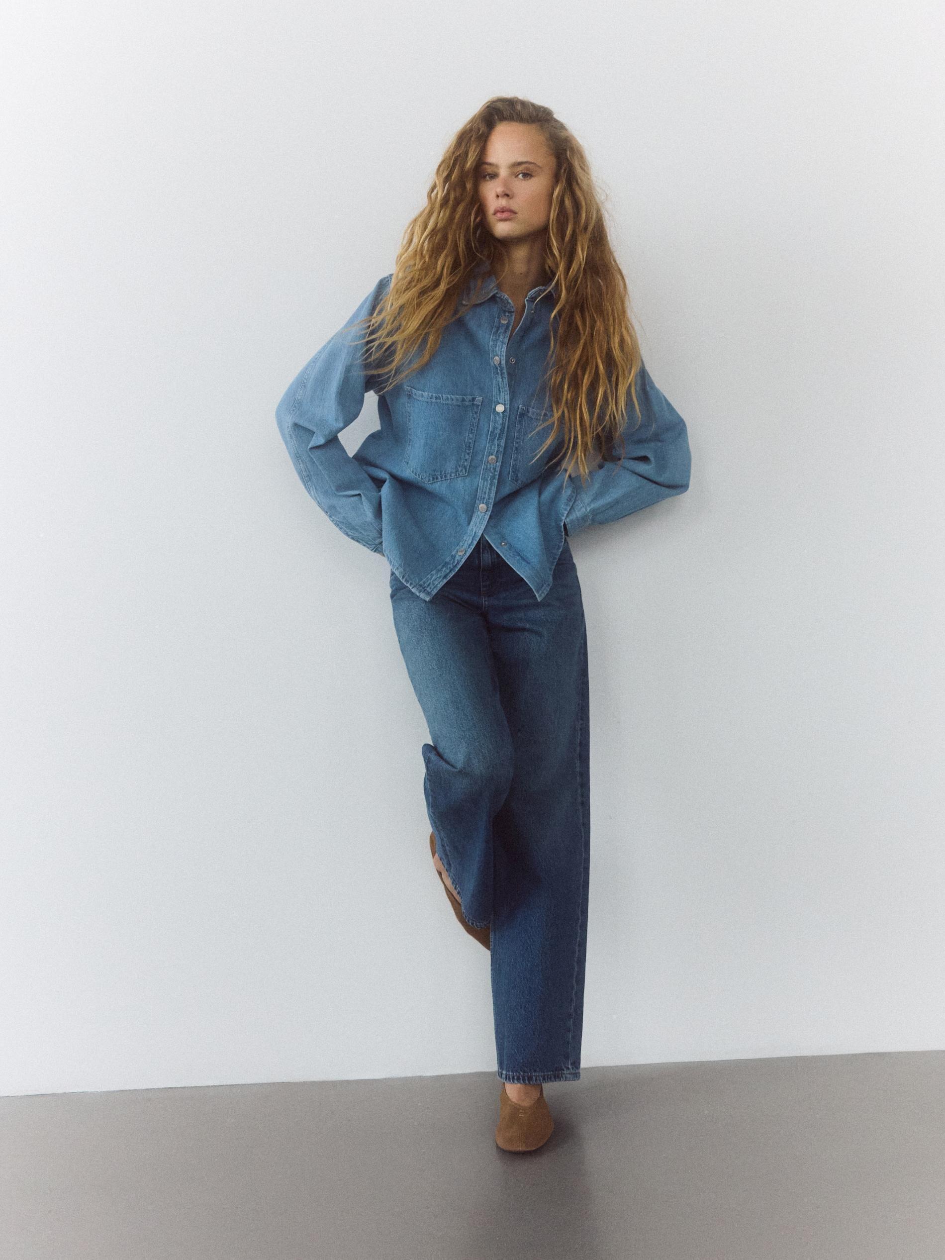 Blue Wide-leg jeans, Blue, large image number 1
