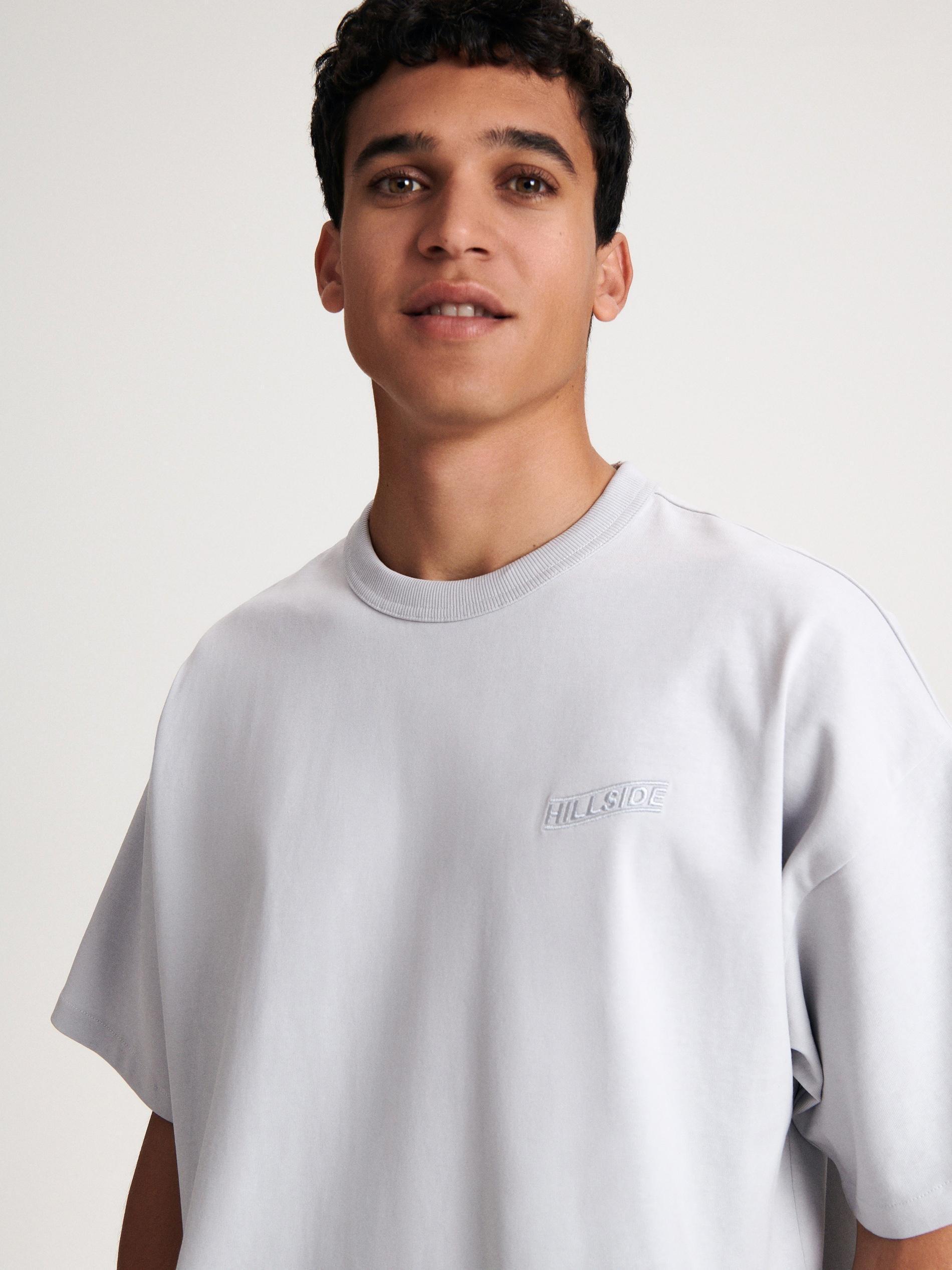 Grey Oversized T-Shirt With Print, , large image number 1