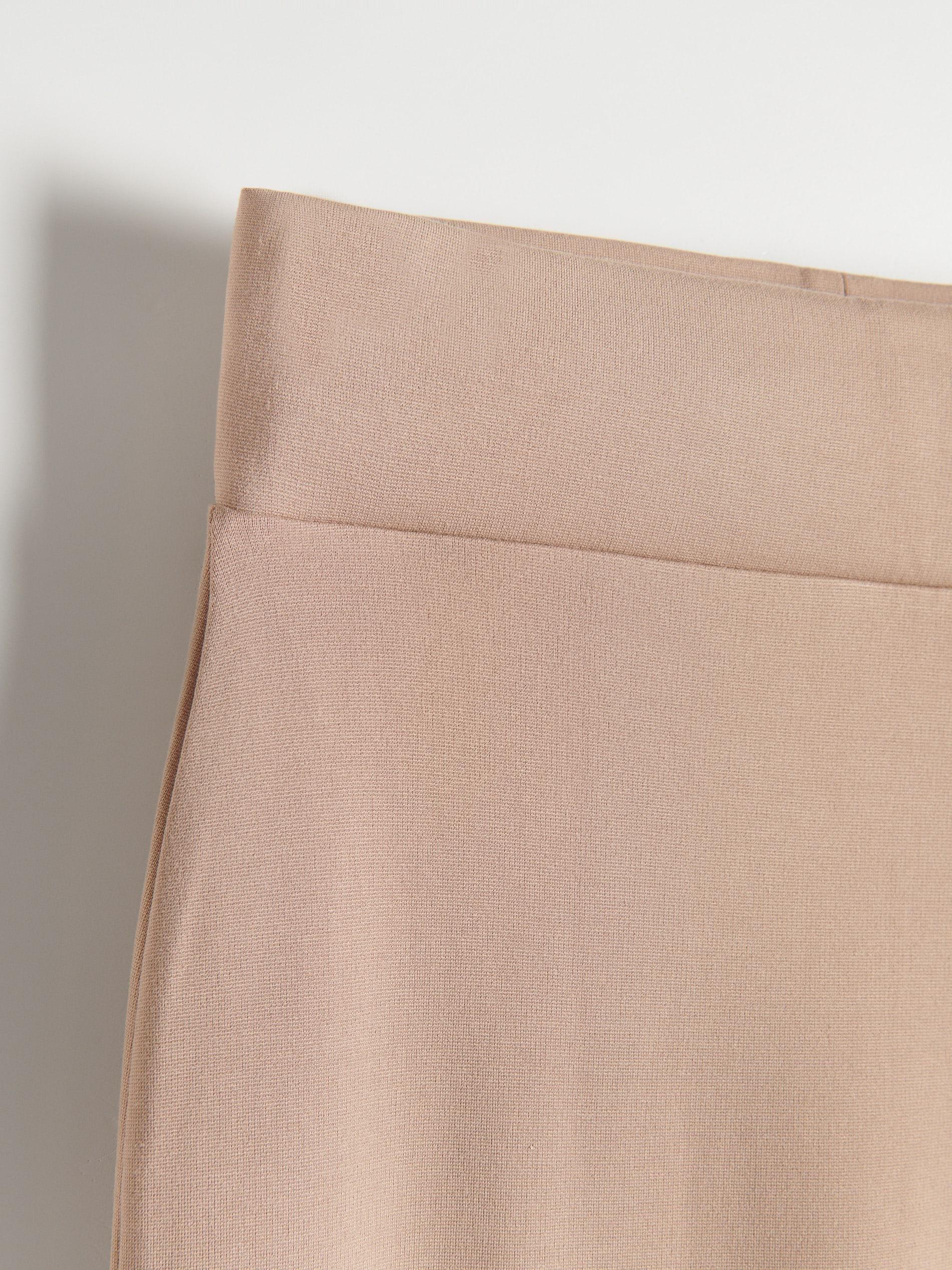 Beige Fitted Midi Skirt, , large image number 1