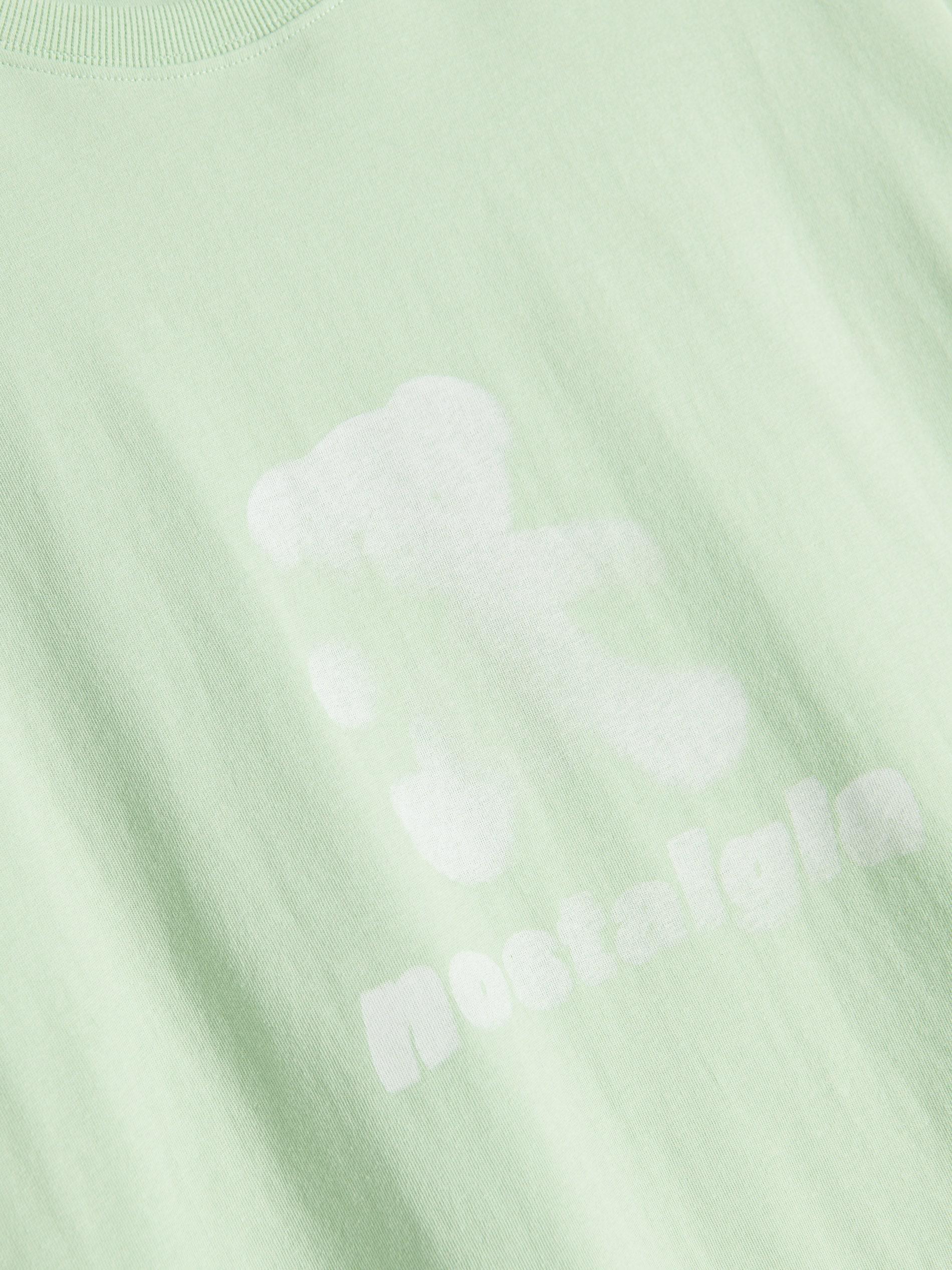 Green Printed Oversized T-Shirt, , large image number 3