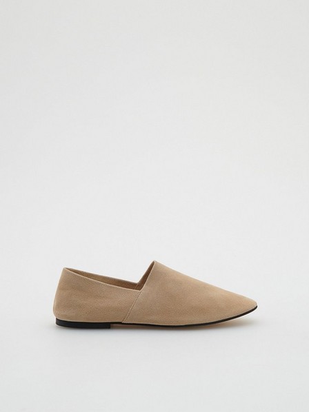 Reserved - Beige Leather Loafers