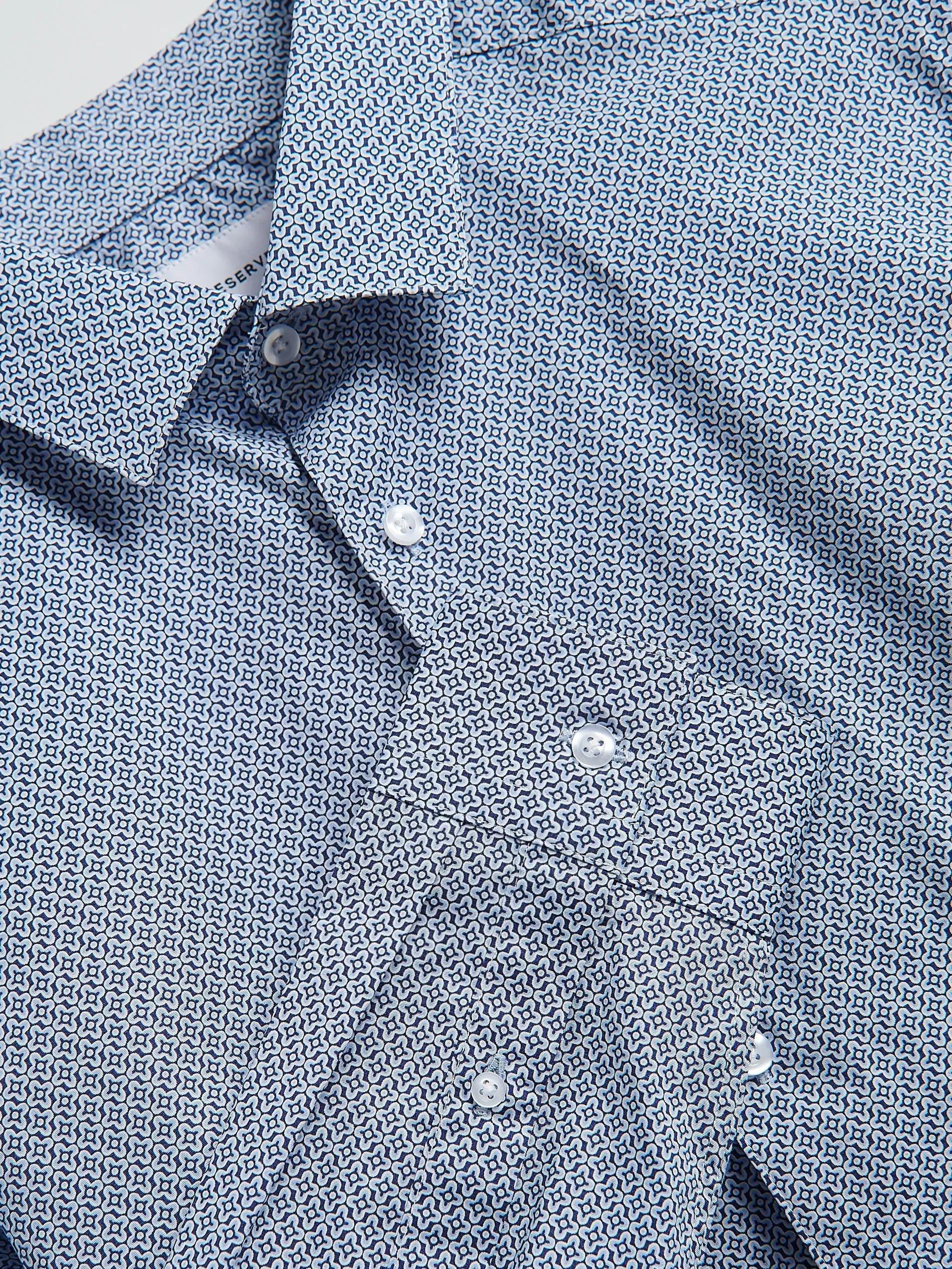Navy Slim Fit Shirt With Fine Pattern, Navy, large image number 4