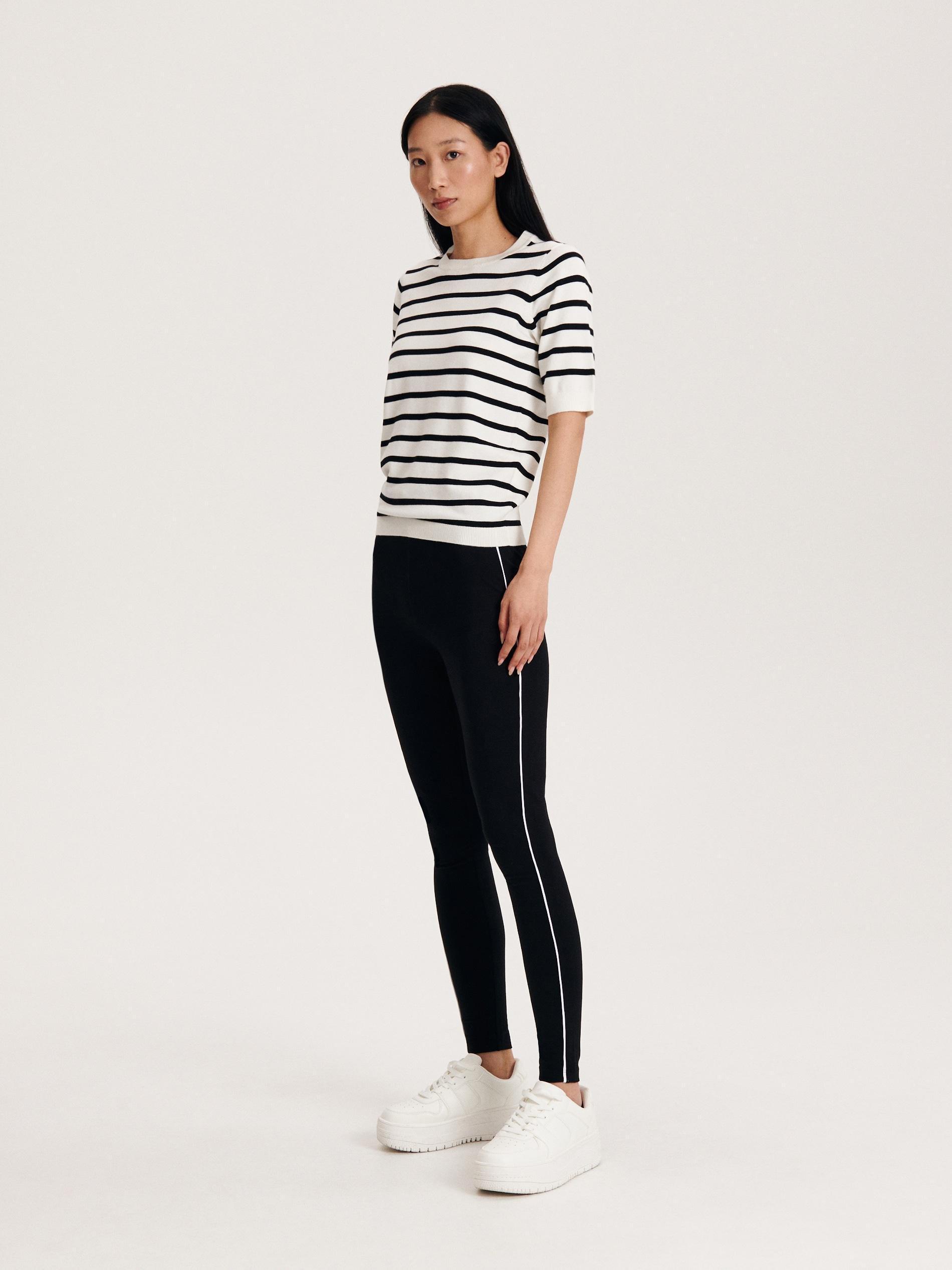 Black Cotton Rich Leggings, , large image number 0