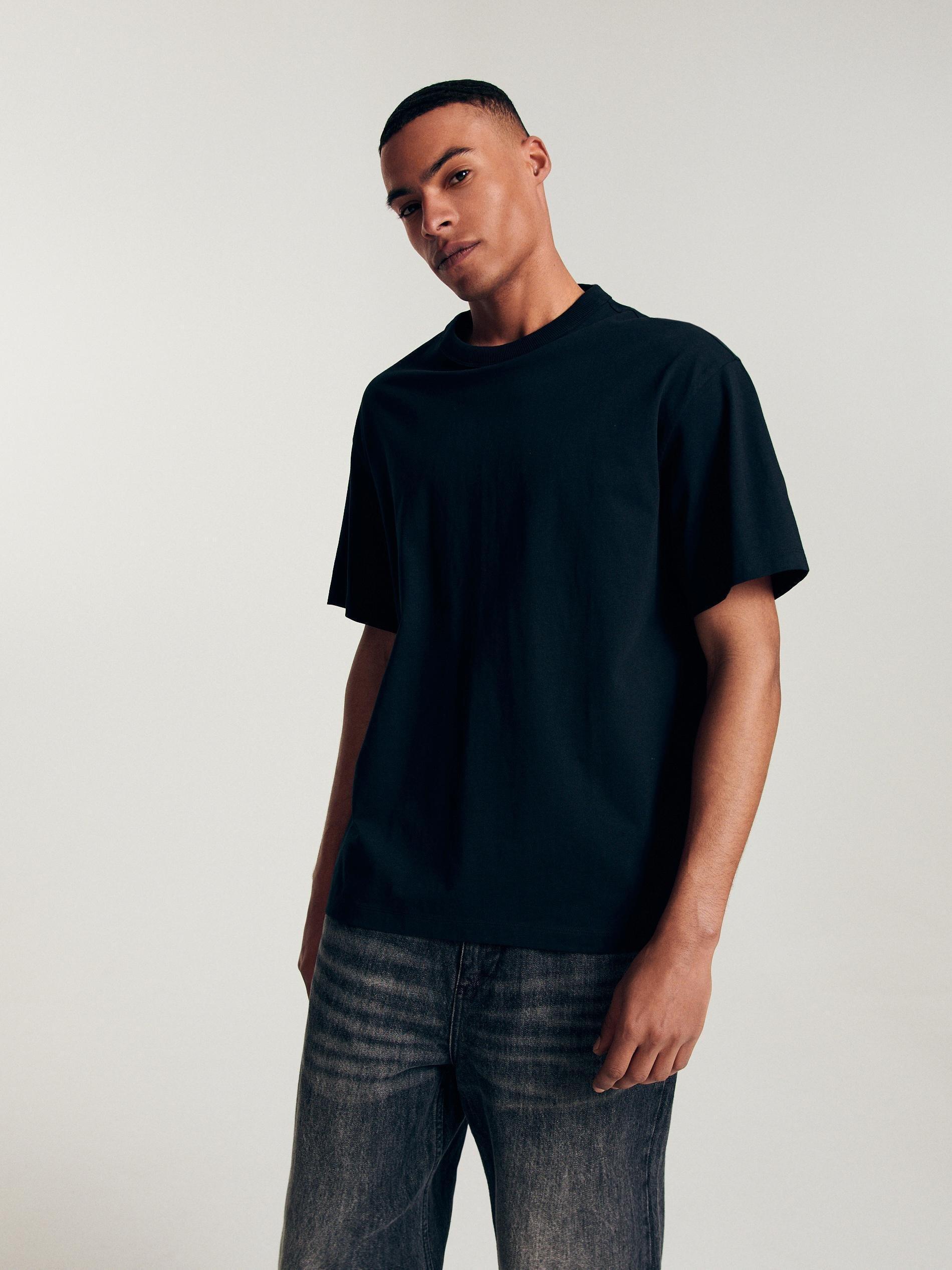 Black Printed Oversized T-Shirt, , large image number 1