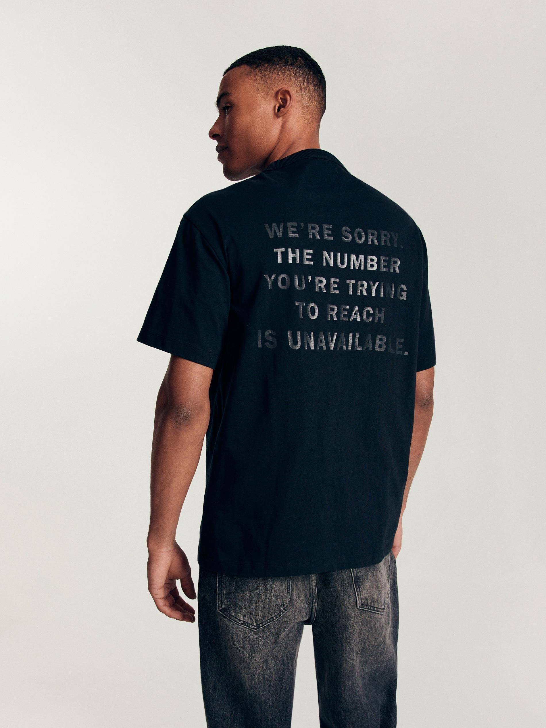 Reserved - Black Printed Oversized T-Shirt