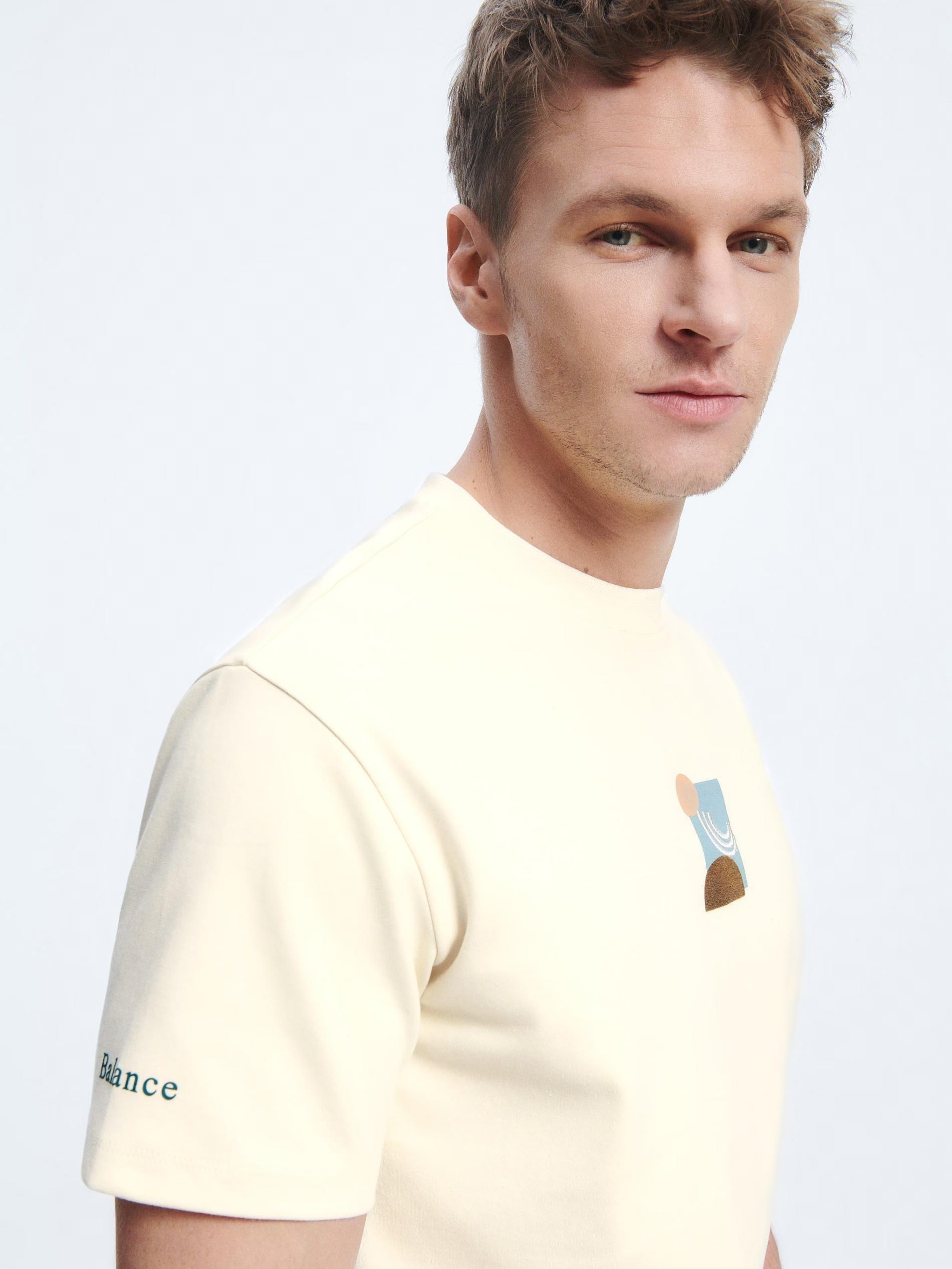 Cream Regular Printed T-Shirt, , large image number 1