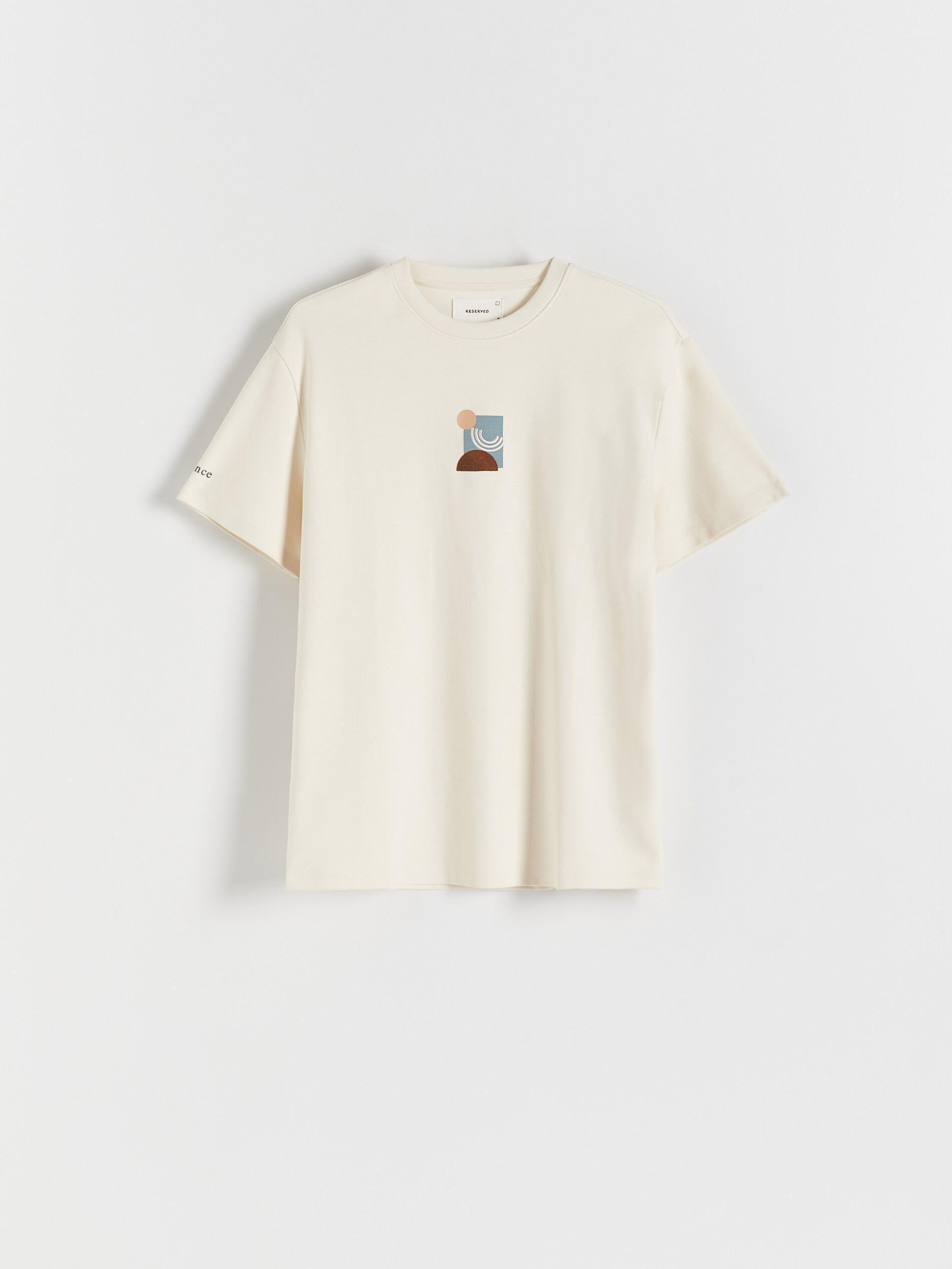 Reserved - Cream Regular Printed T-Shirt