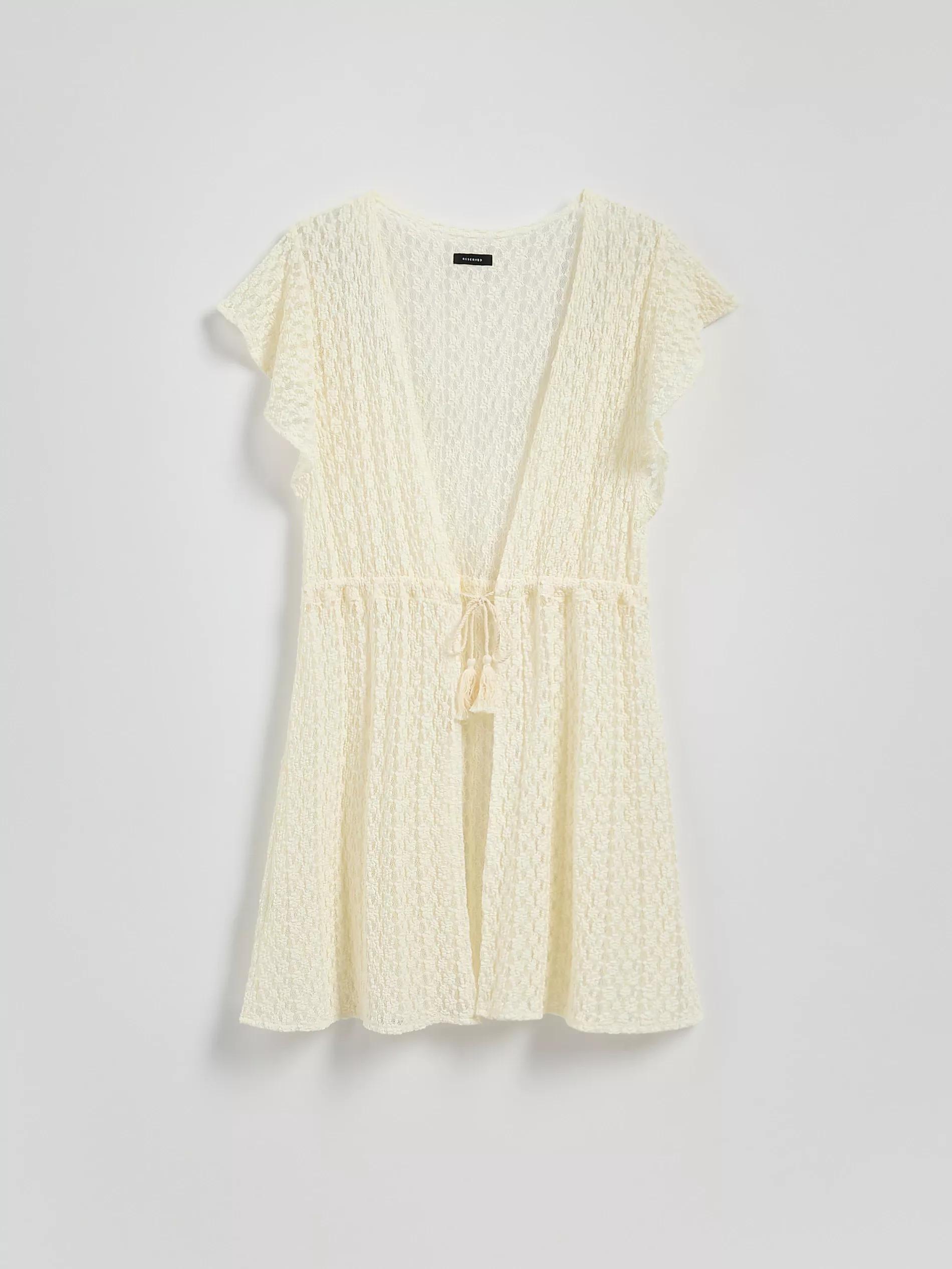 Cream Ladies` Poncho, , large image number 0