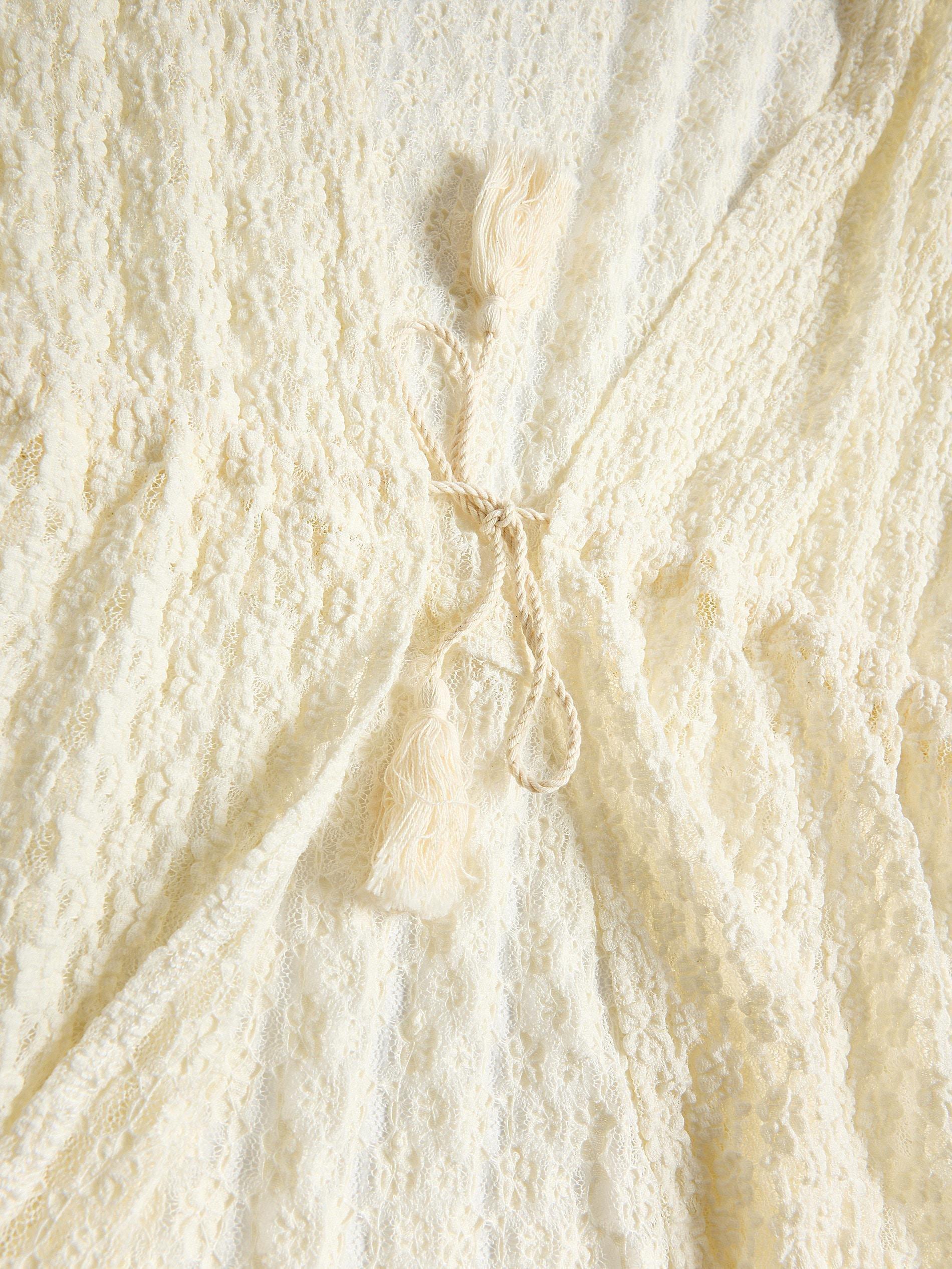 Cream Ladies` Poncho, , large image number 1