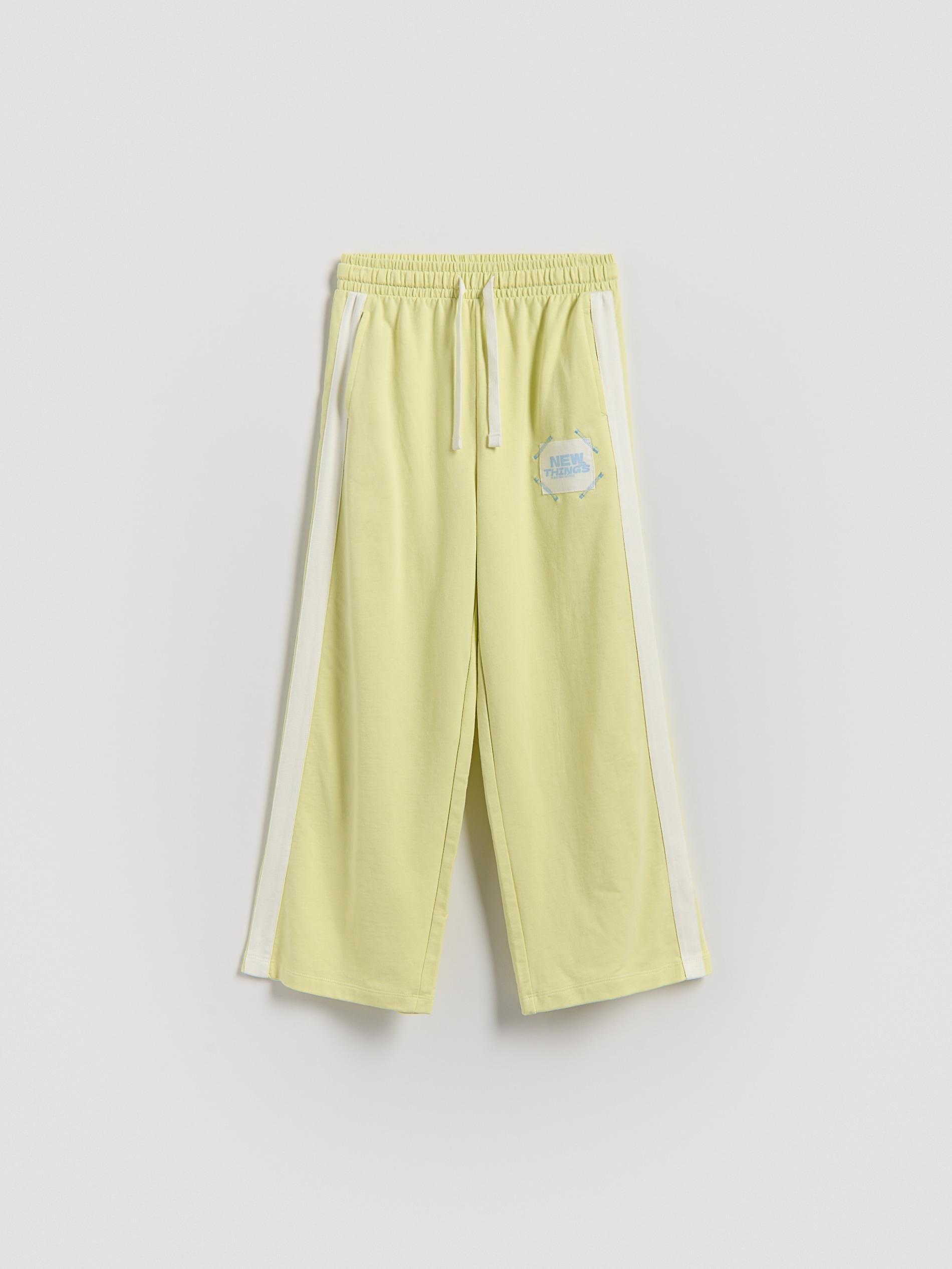 Yellow Side Stripe Sweatpants, Yellow, large image number 2