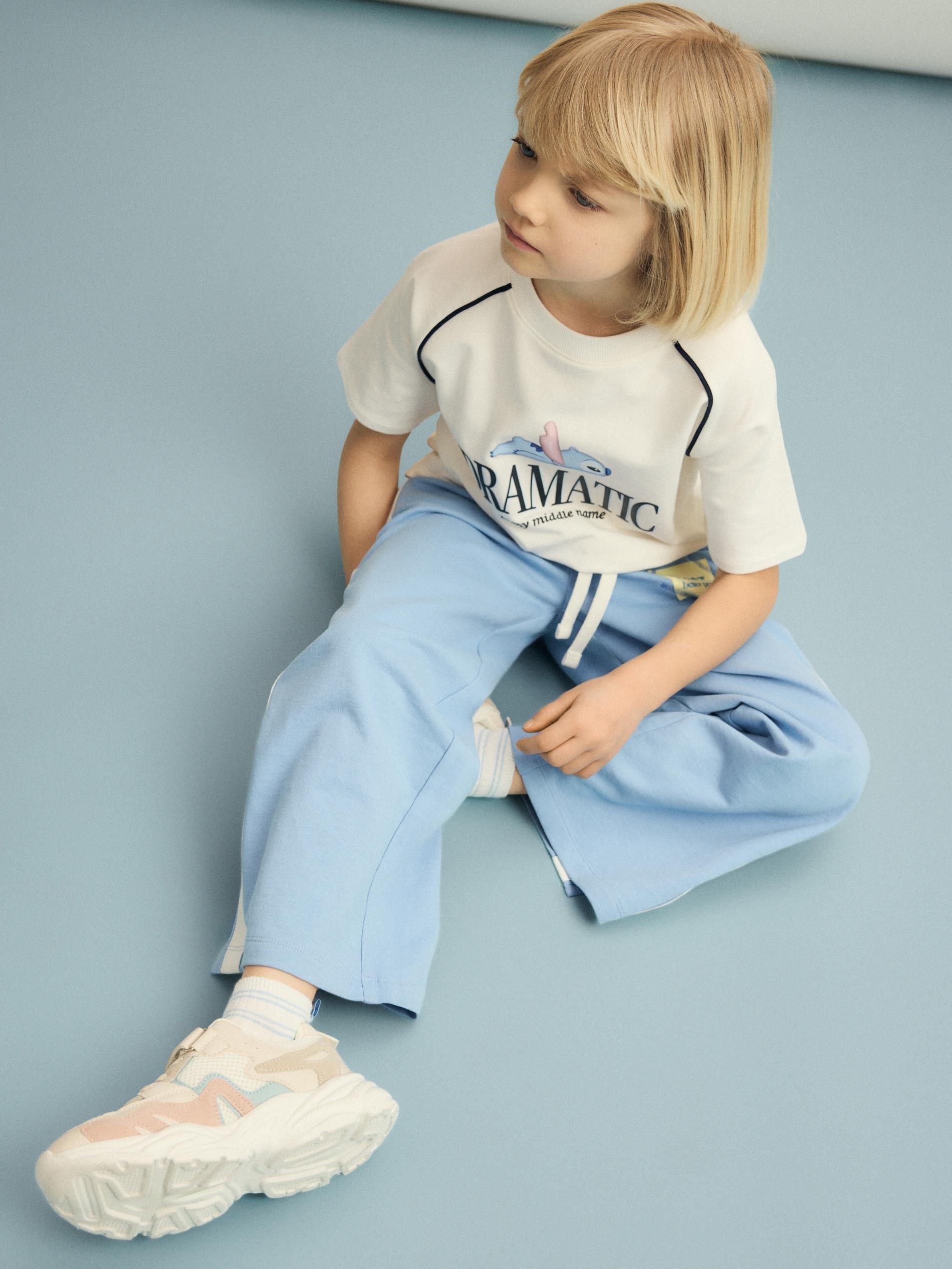 Blue Side Stripe Sweatpants, Blue, large image number 1