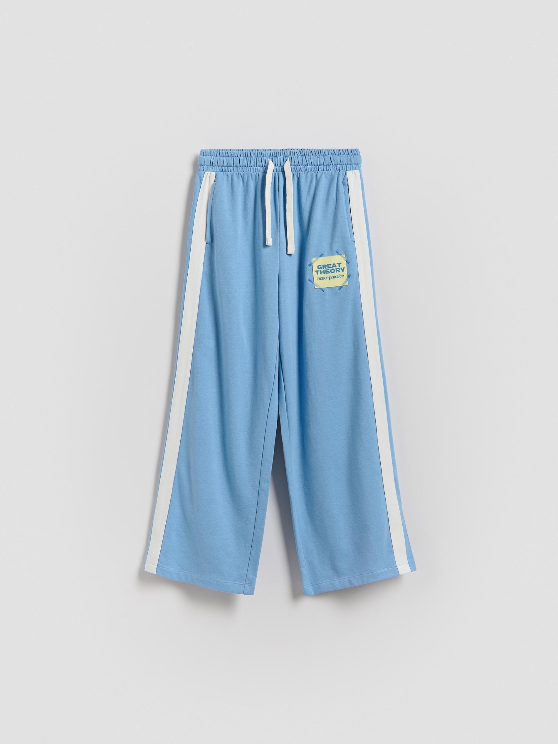 Blue Side Stripe Sweatpants, Blue, large image number 2