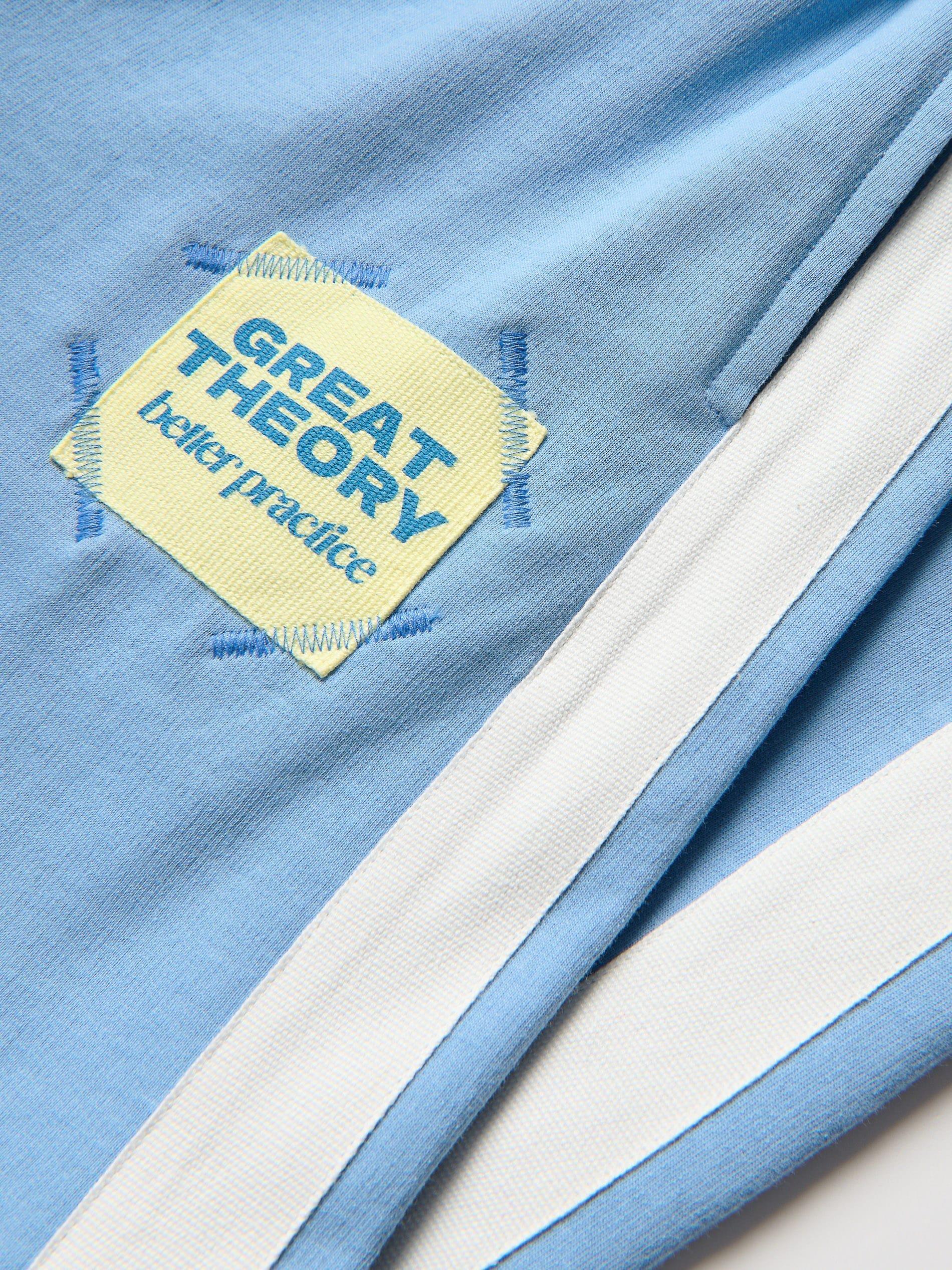 Blue Side Stripe Sweatpants, Blue, large image number 3