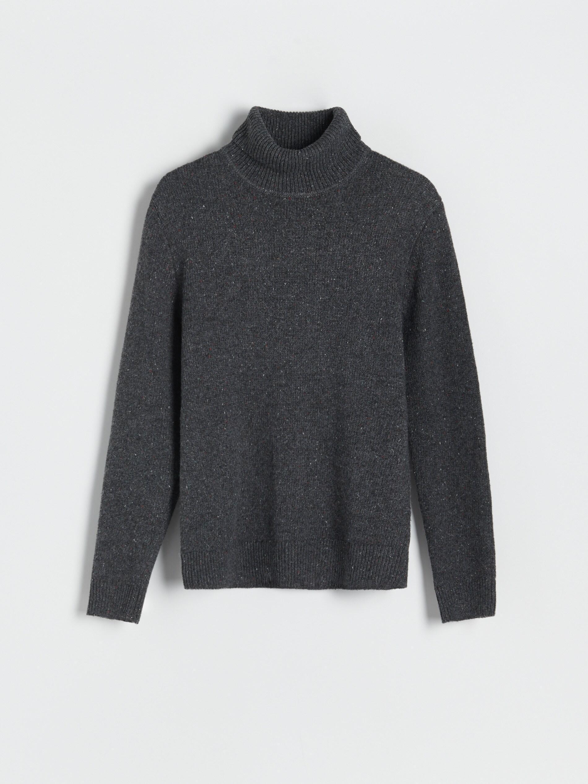 Reserved - Grey Cotton Rich Jersey Turtleneck