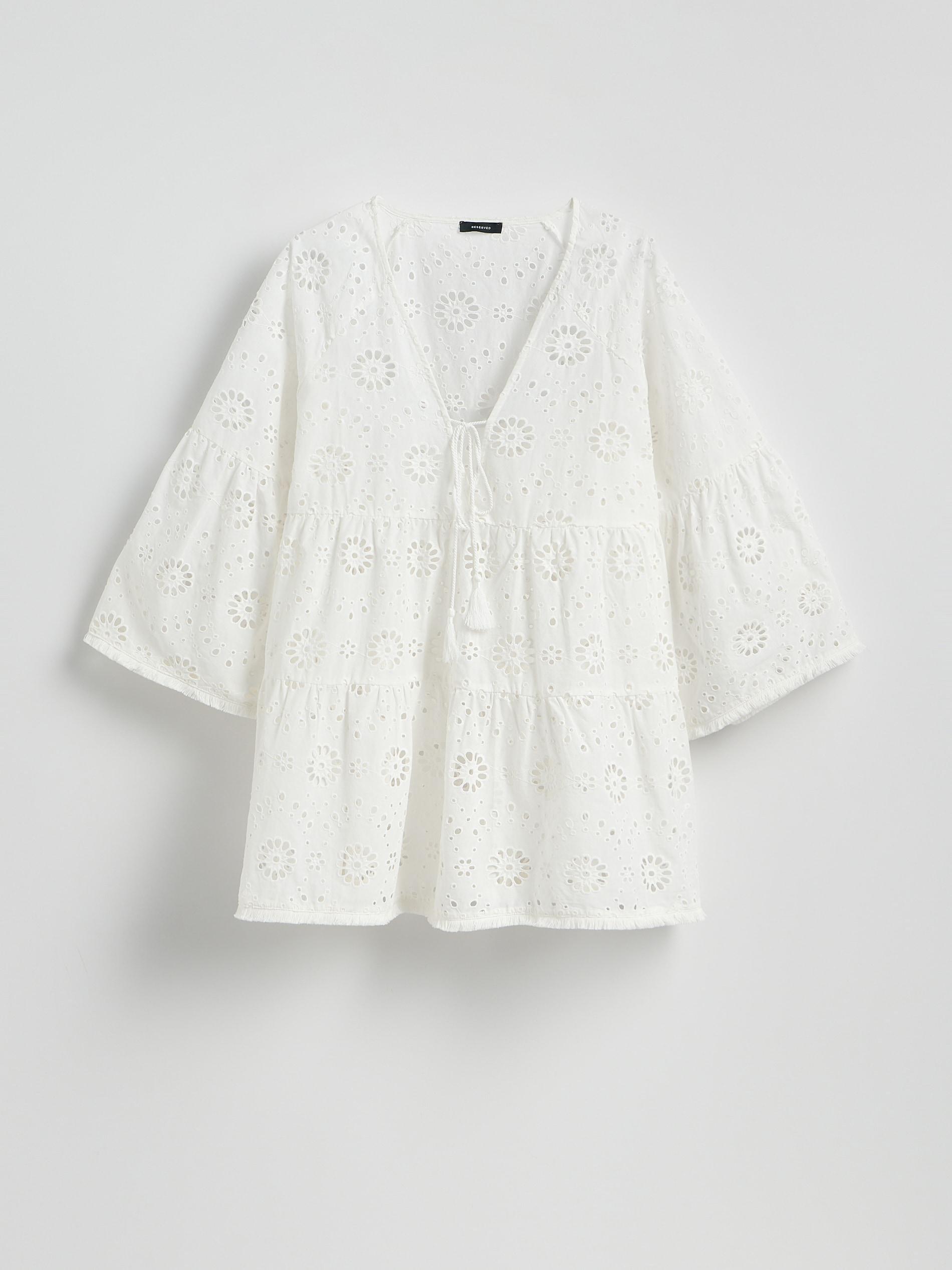 Cream Openwork Beach Dress, , large image number 0