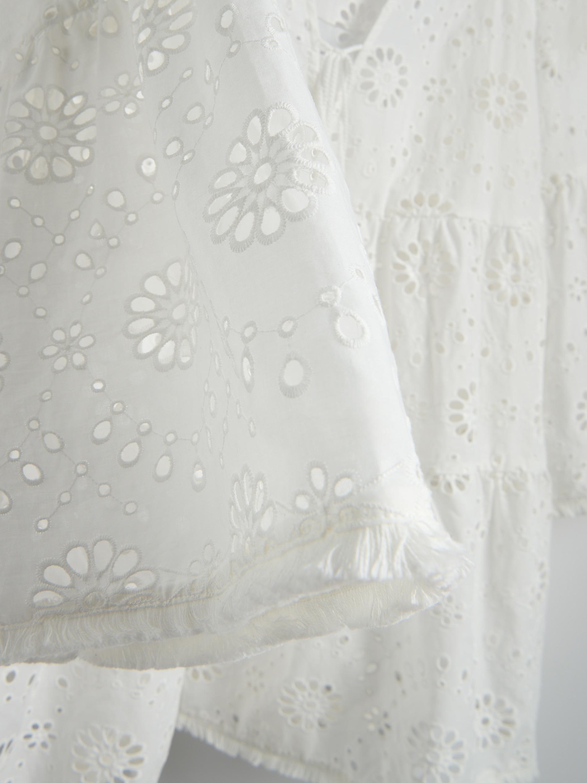 Cream Openwork Beach Dress, , large image number 1