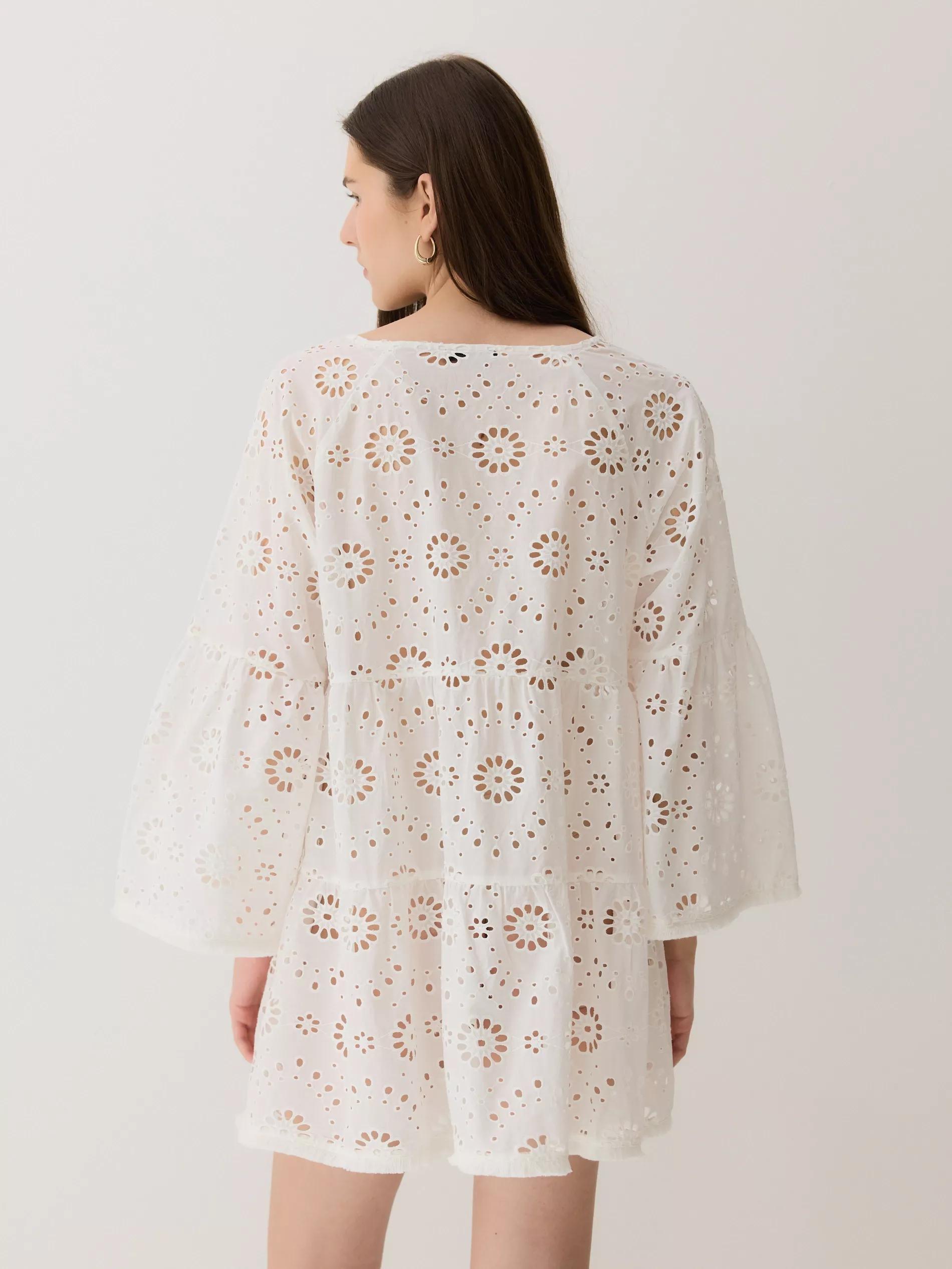 Cream Openwork Beach Dress, , large image number 2