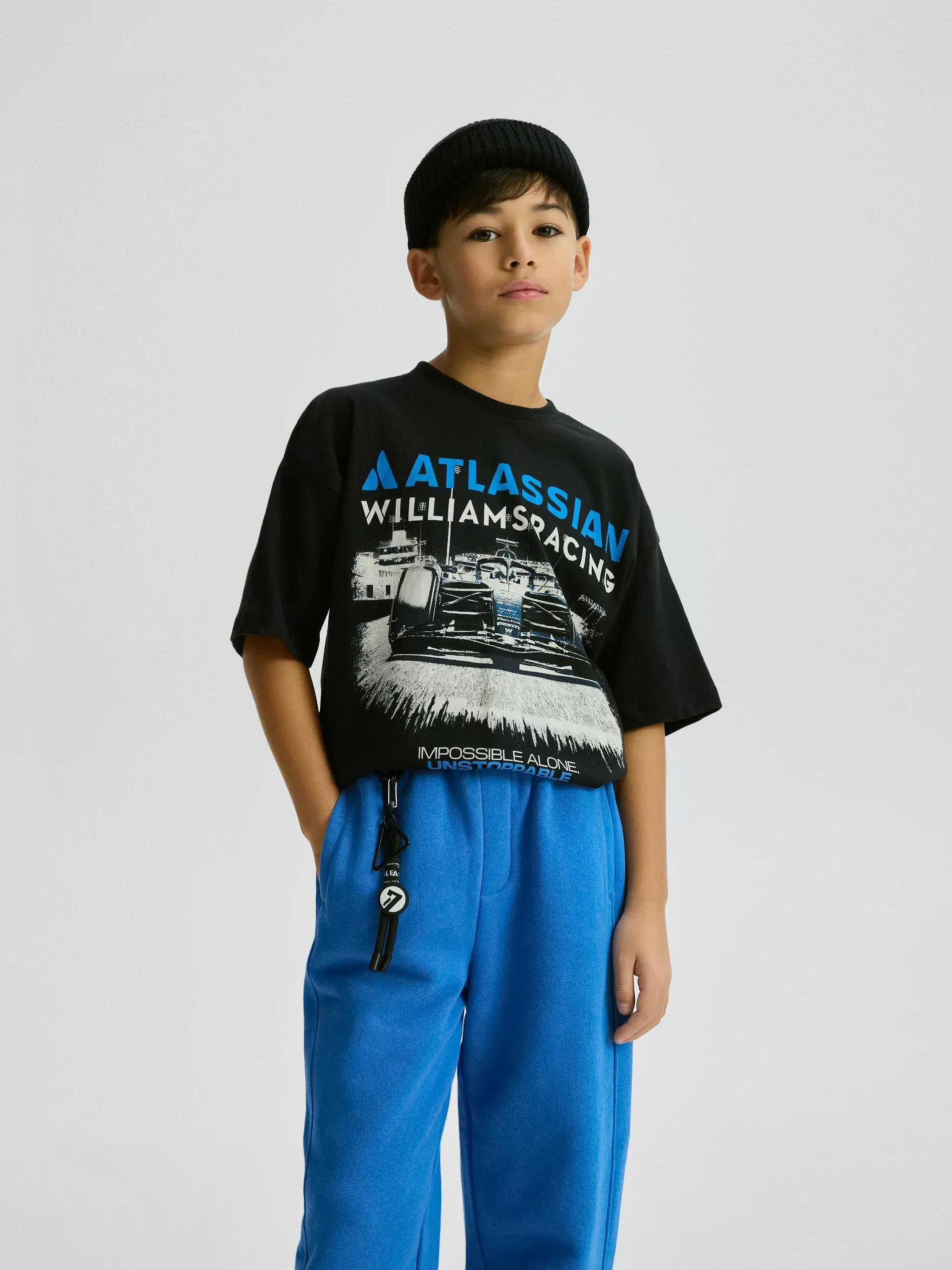 Blue Cotton Joggers, Blue, large image number 4