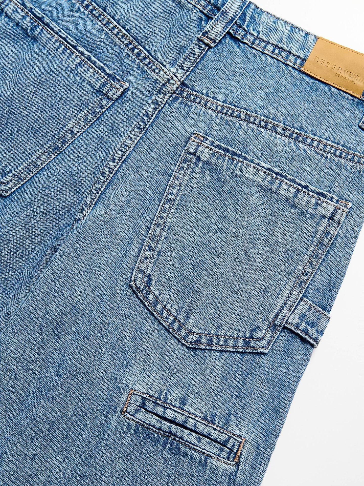Blue Jeans Baggy Jeans With Keychain, Blue, large image number 1