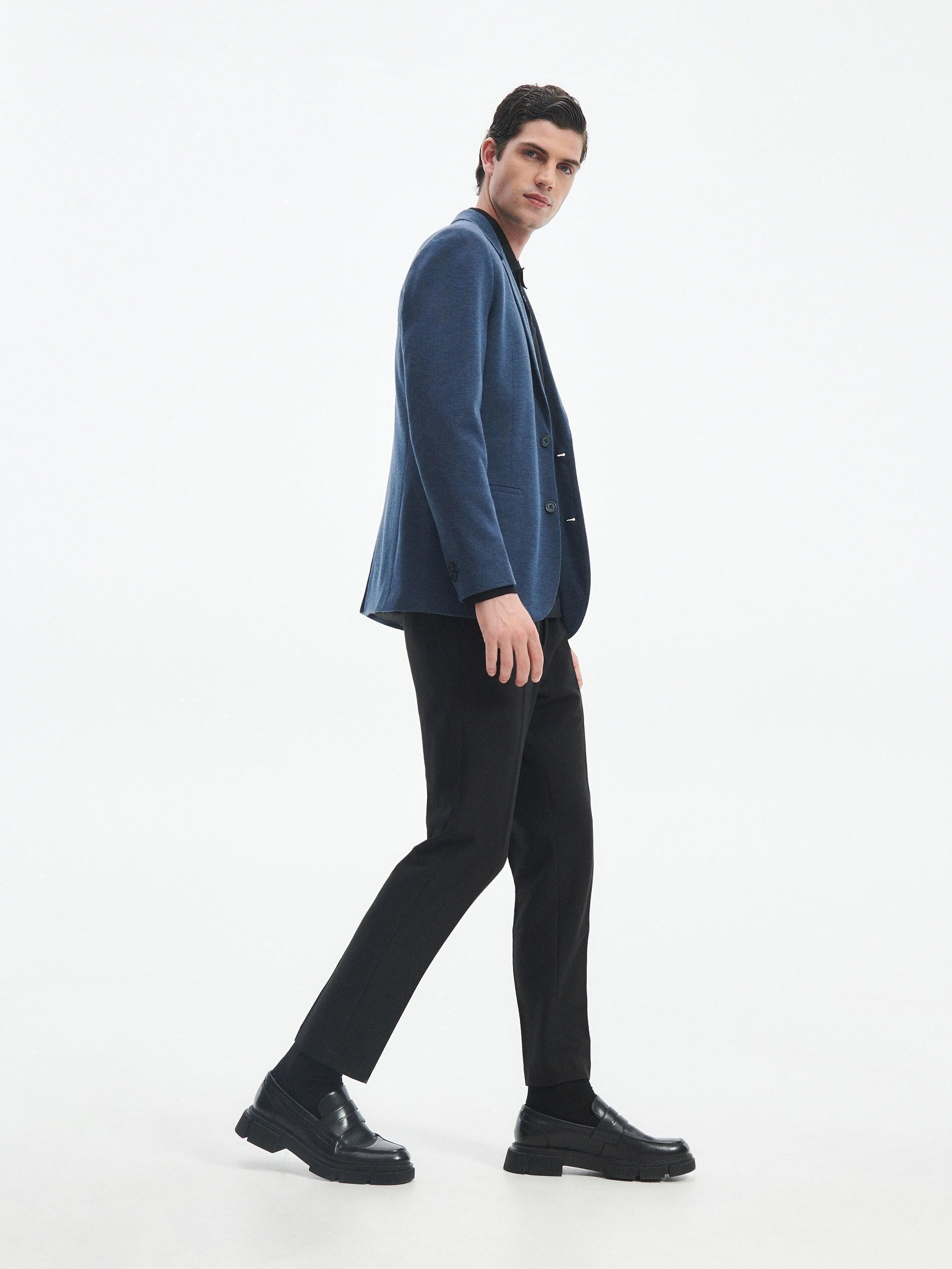 Navy Slim Fit Blazer, , large image number 3