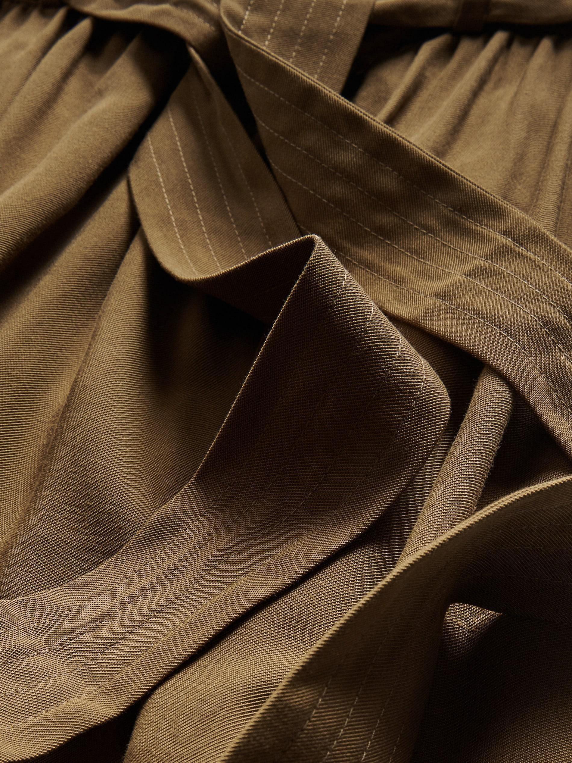 Green Viscose Blend Skirt, Khaki, large image number 4