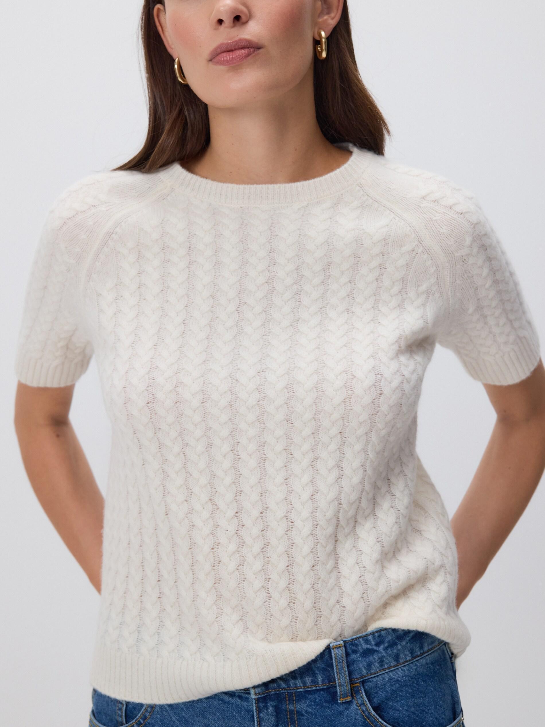 Cream Wool Jumper, Ivory, large image number 0