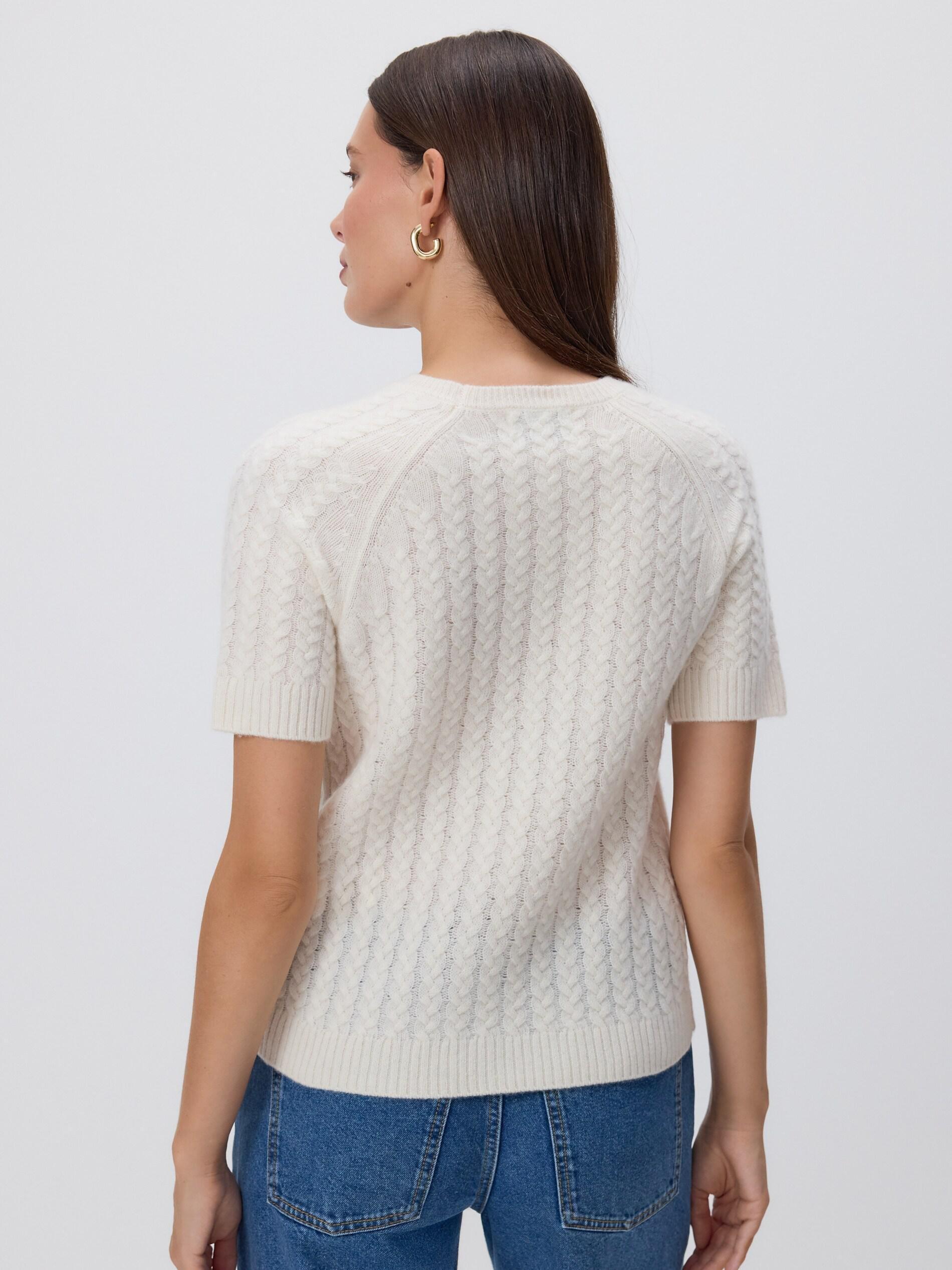 Cream Wool Jumper, Ivory, large image number 3