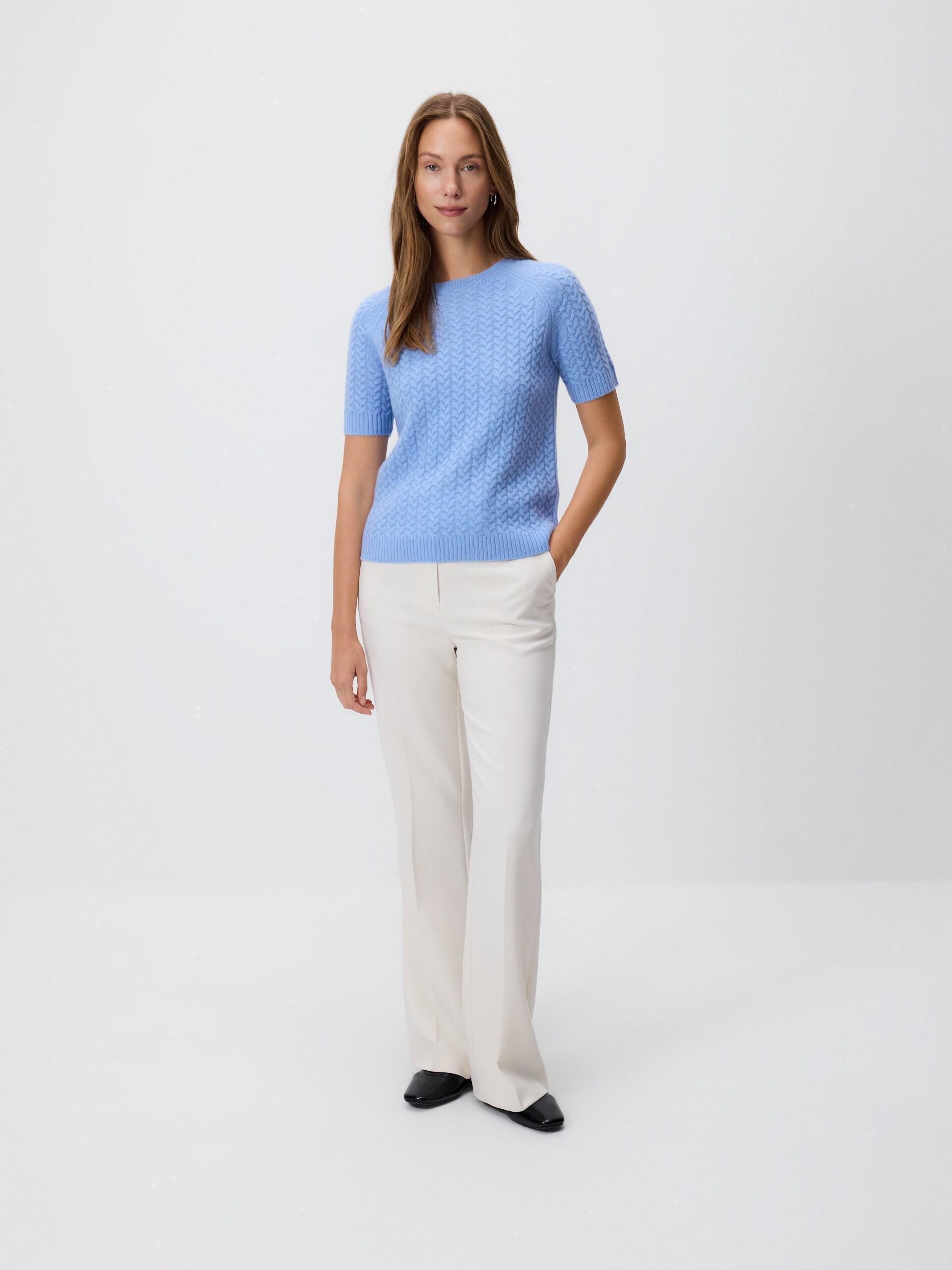 Blue Wool Jumper, Blue, large image number 1