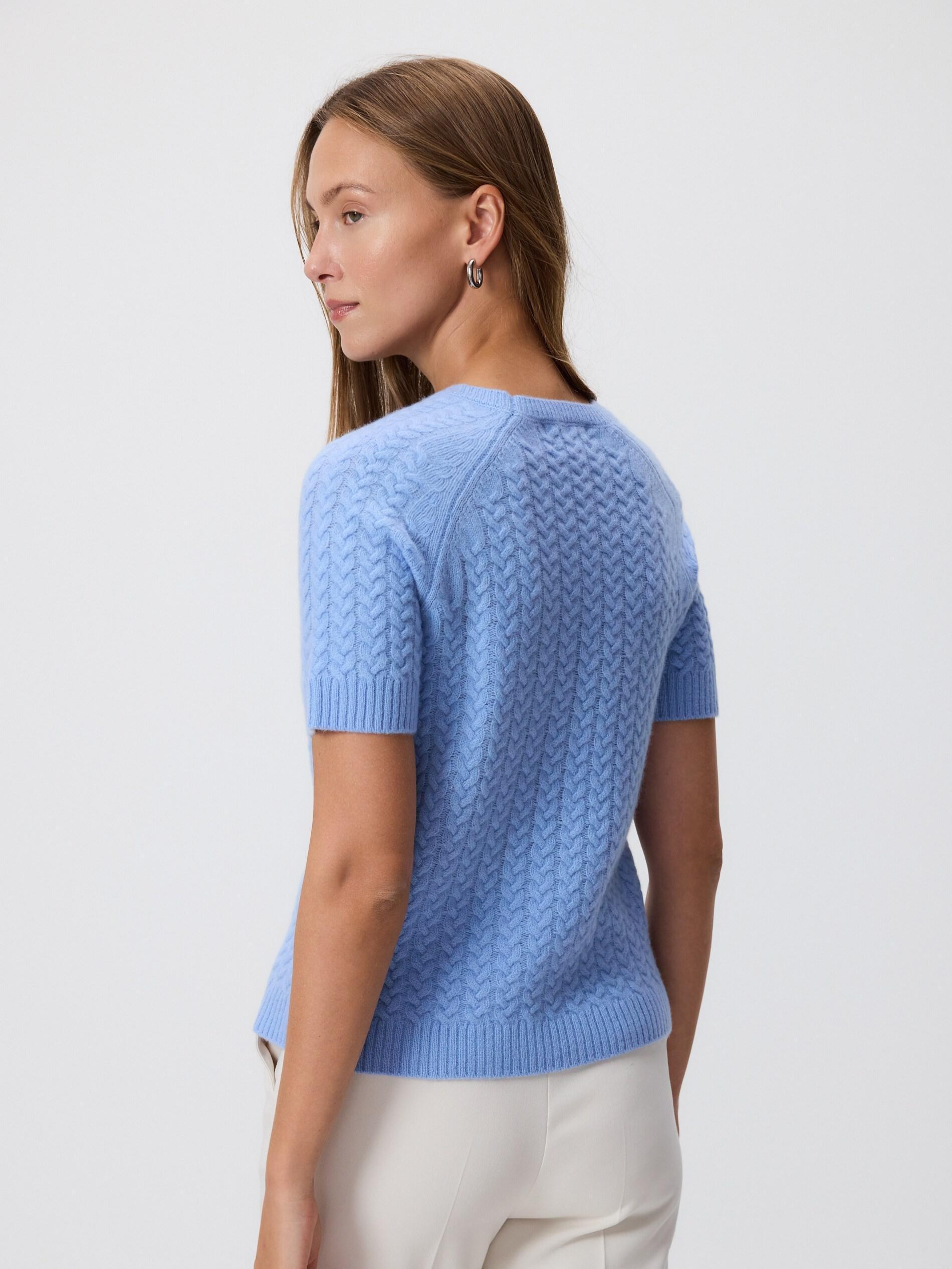 Blue Wool Jumper, Blue, large image number 3