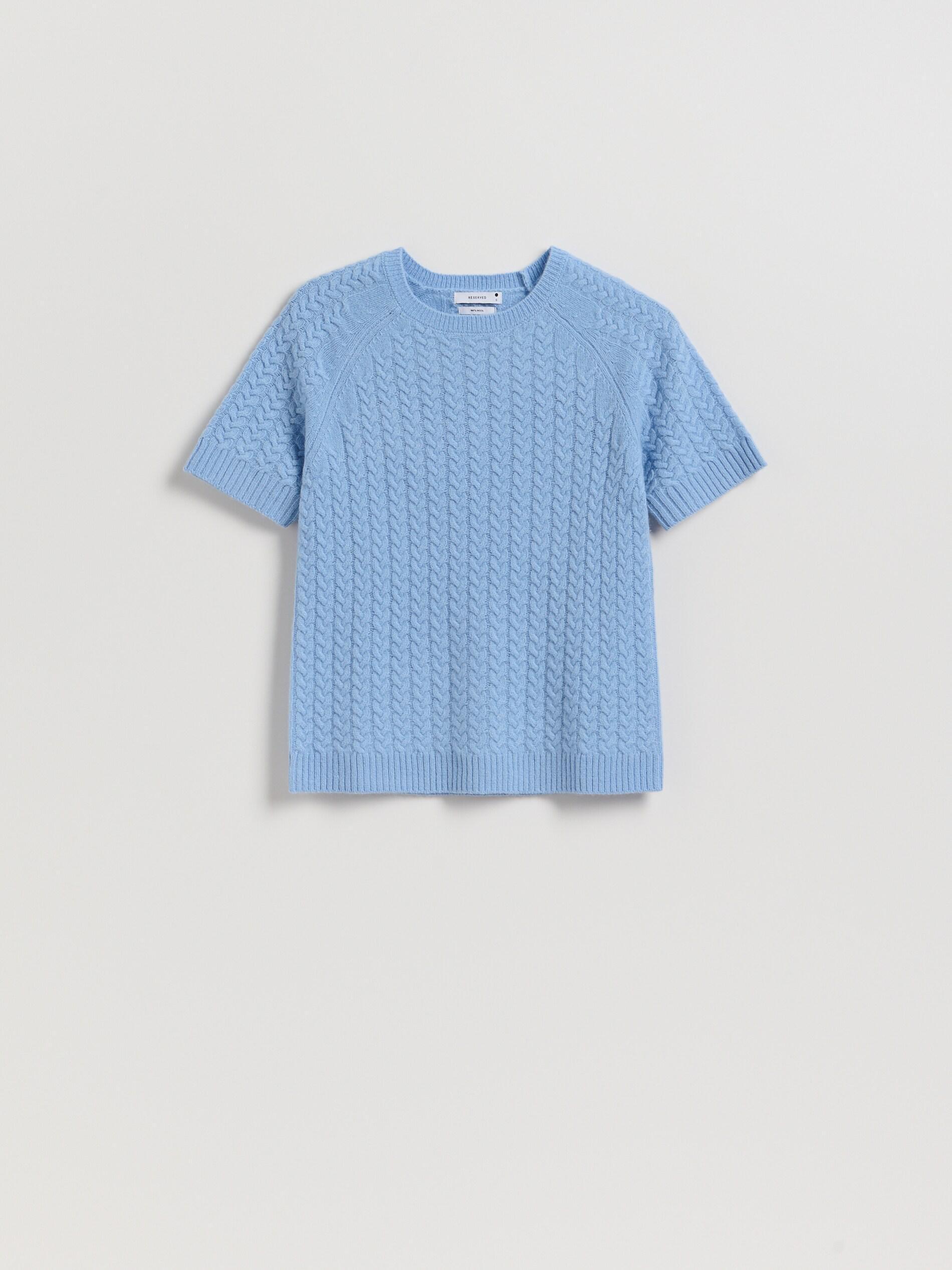 Blue Wool Jumper, Blue, large image number 4