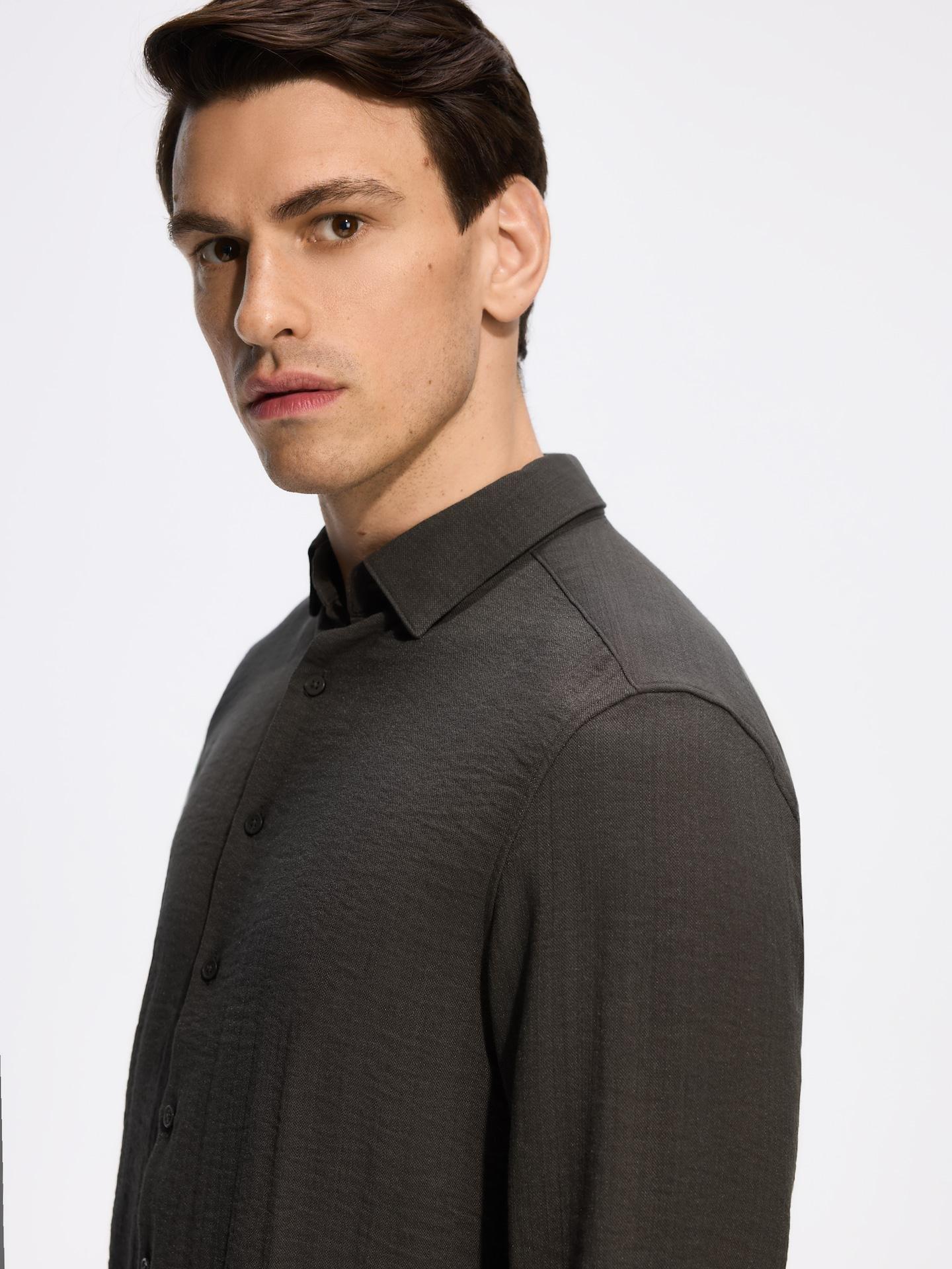 Green Regular Fit Shirt, Khaki, large image number 0