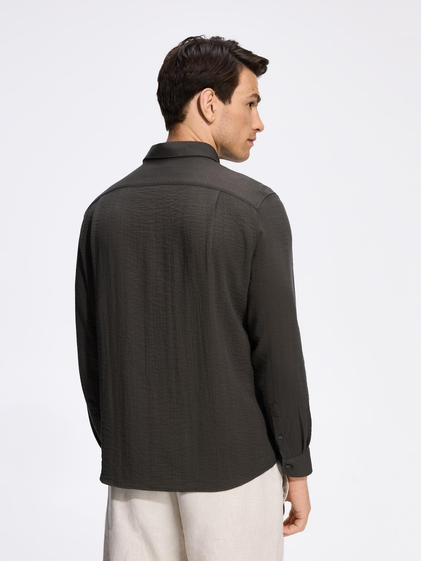 Green Regular Fit Shirt, Khaki, large image number 3