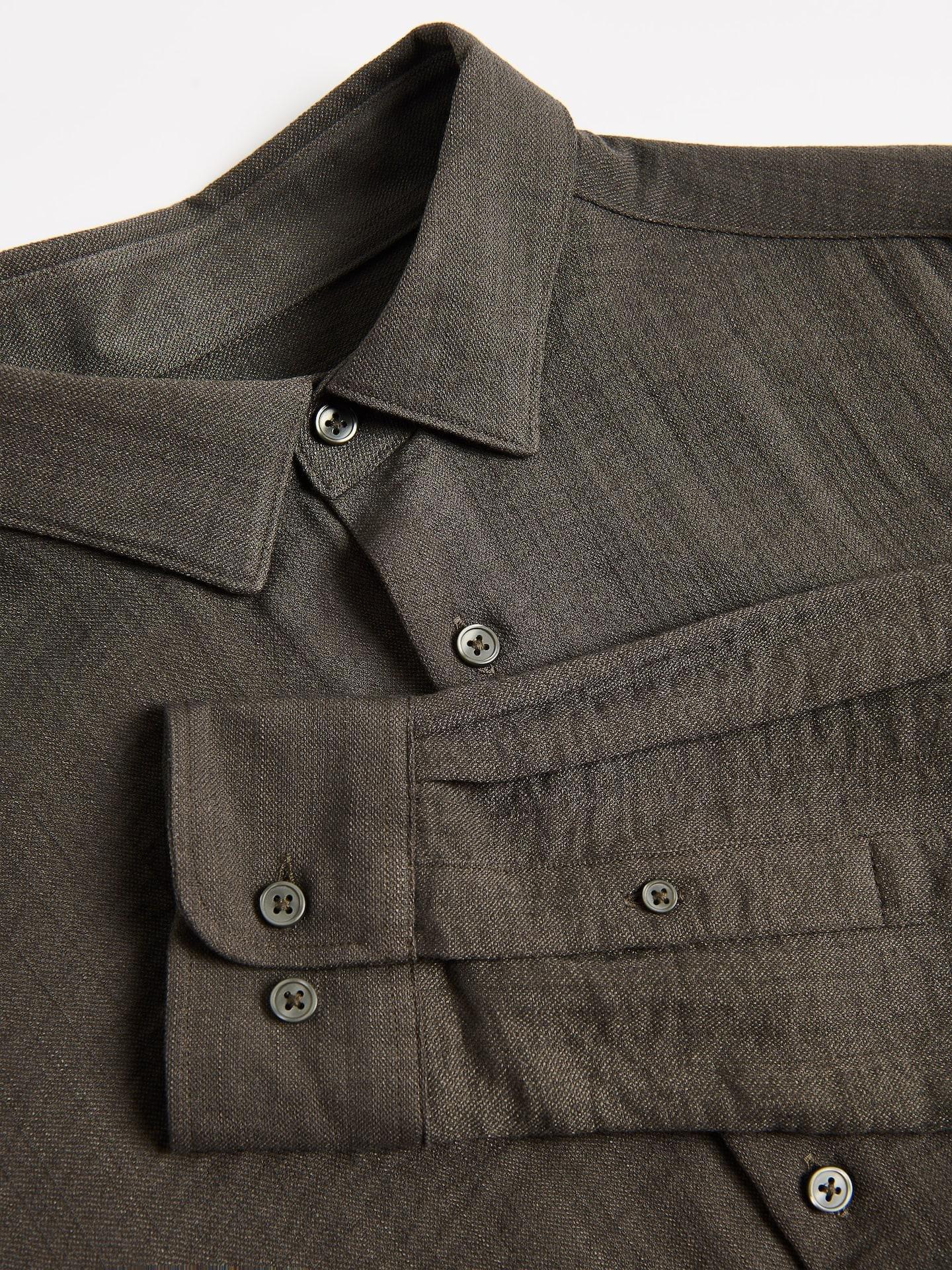 Green Regular Fit Shirt, Khaki, large image number 5