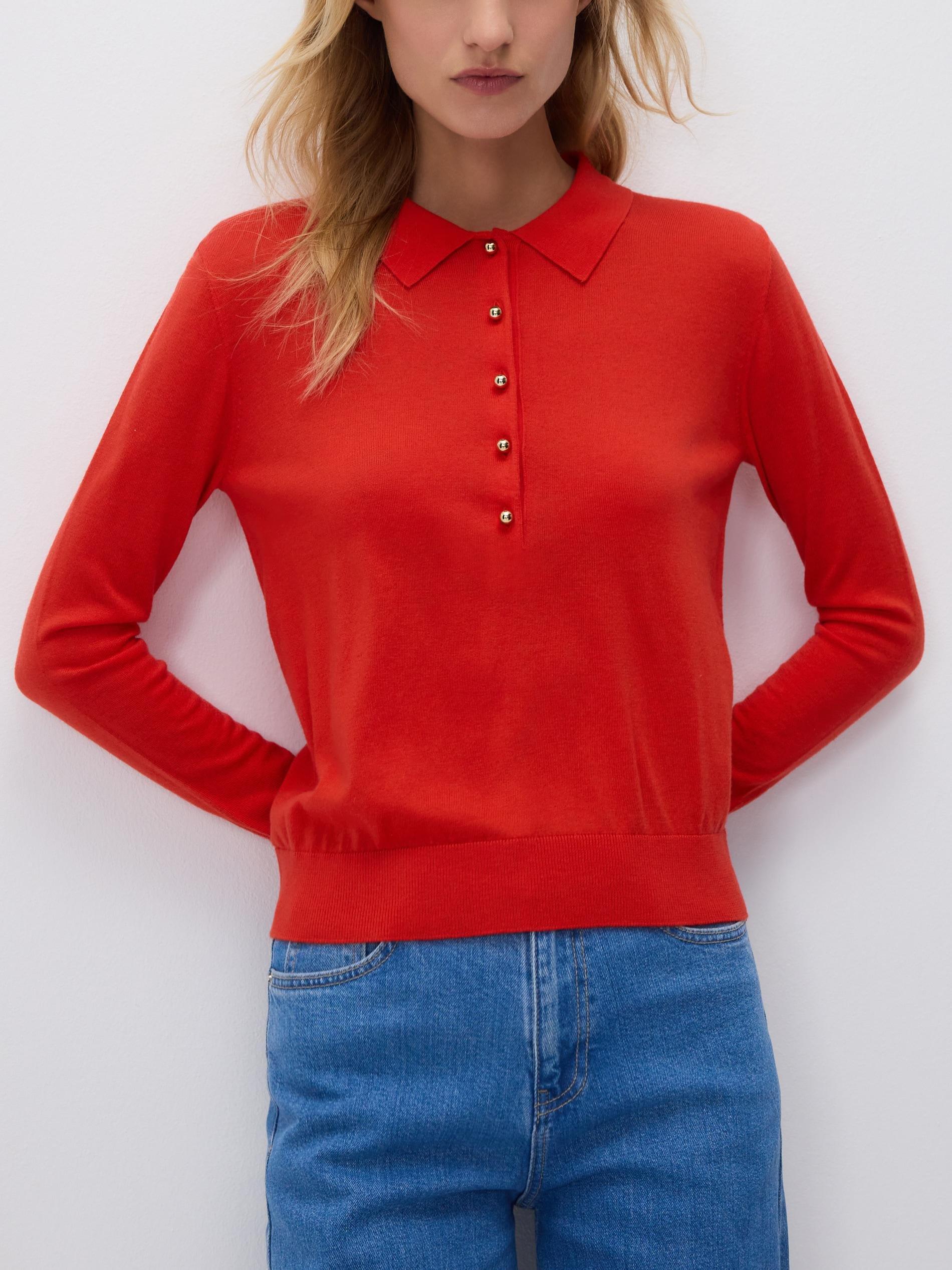 Red Wool Blend Jumper, Red, medium