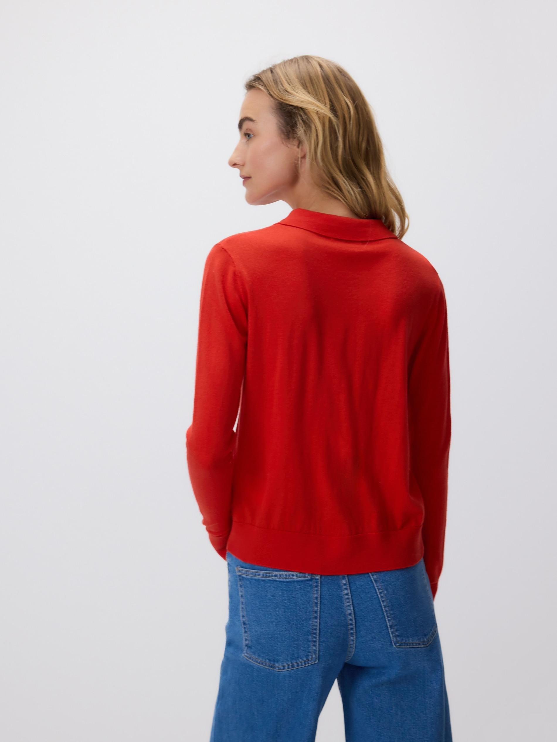 Red Wool Blend Jumper, Red, large image number 3